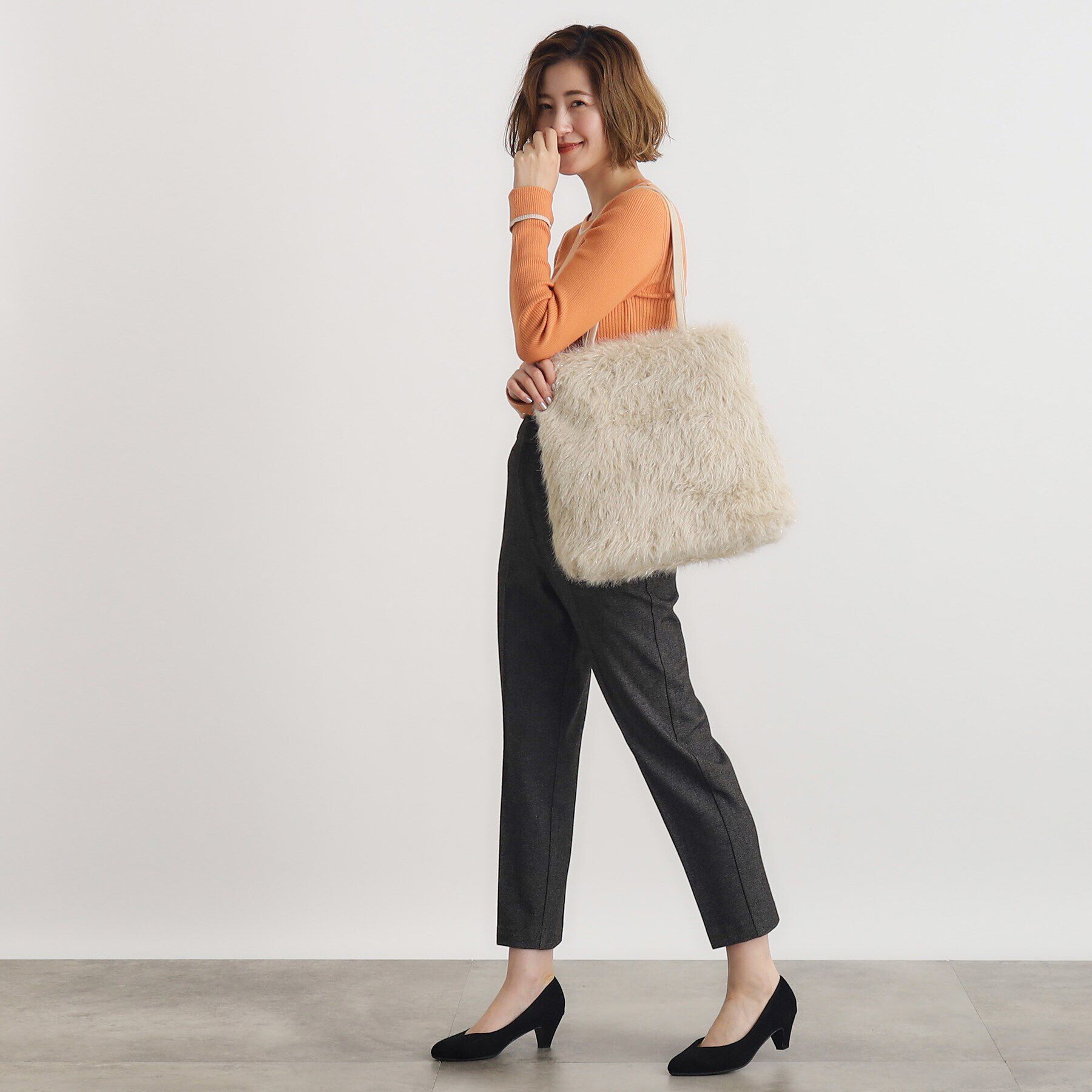 grove「ラメロングエコファートート」|トートバッグ|