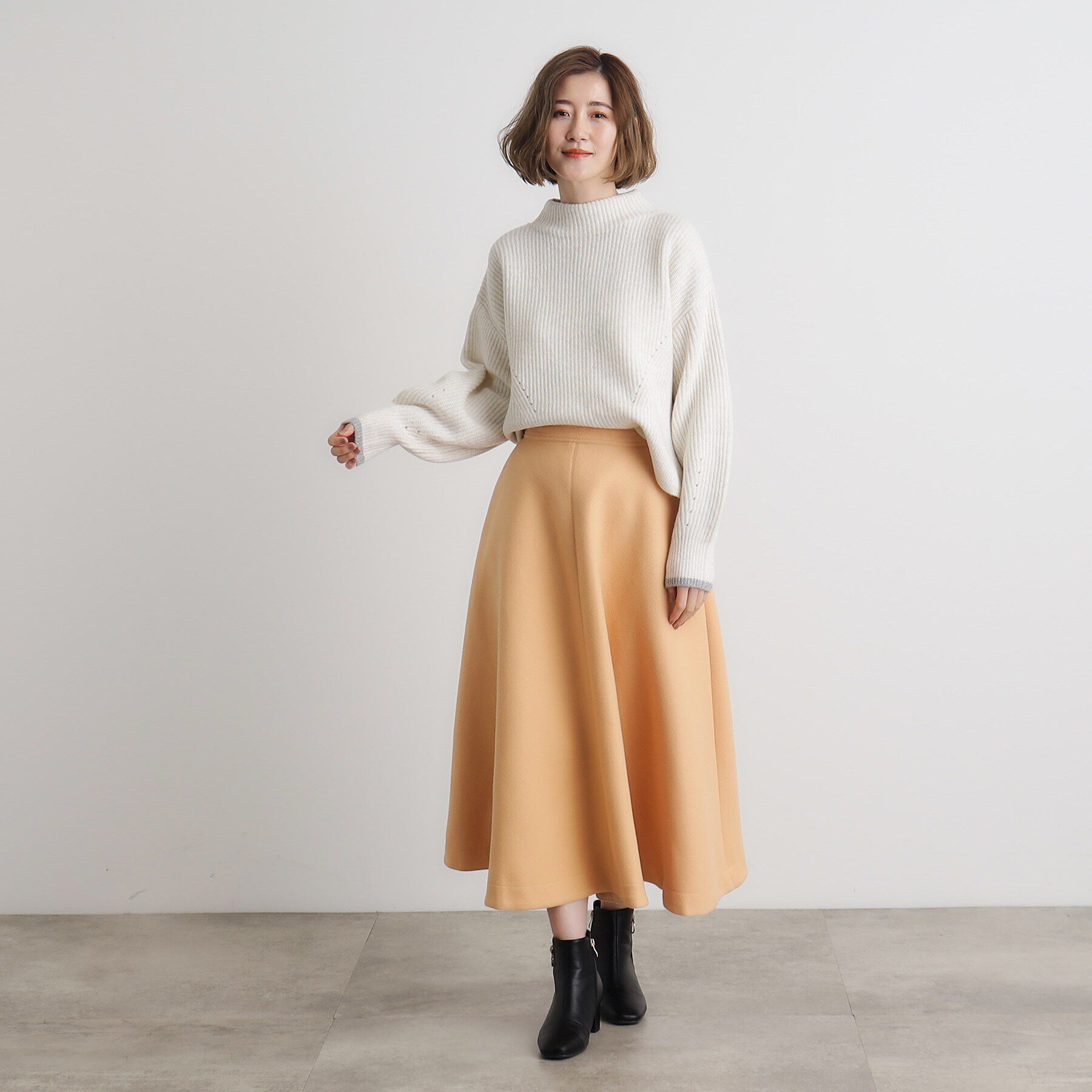 grove「ジャージメルトンフレアスカート」|スカート|