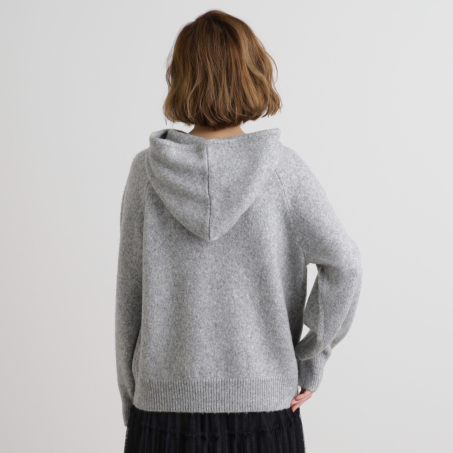 grove「杢ラメフードニットプルオーバー」|ニット・セーター|