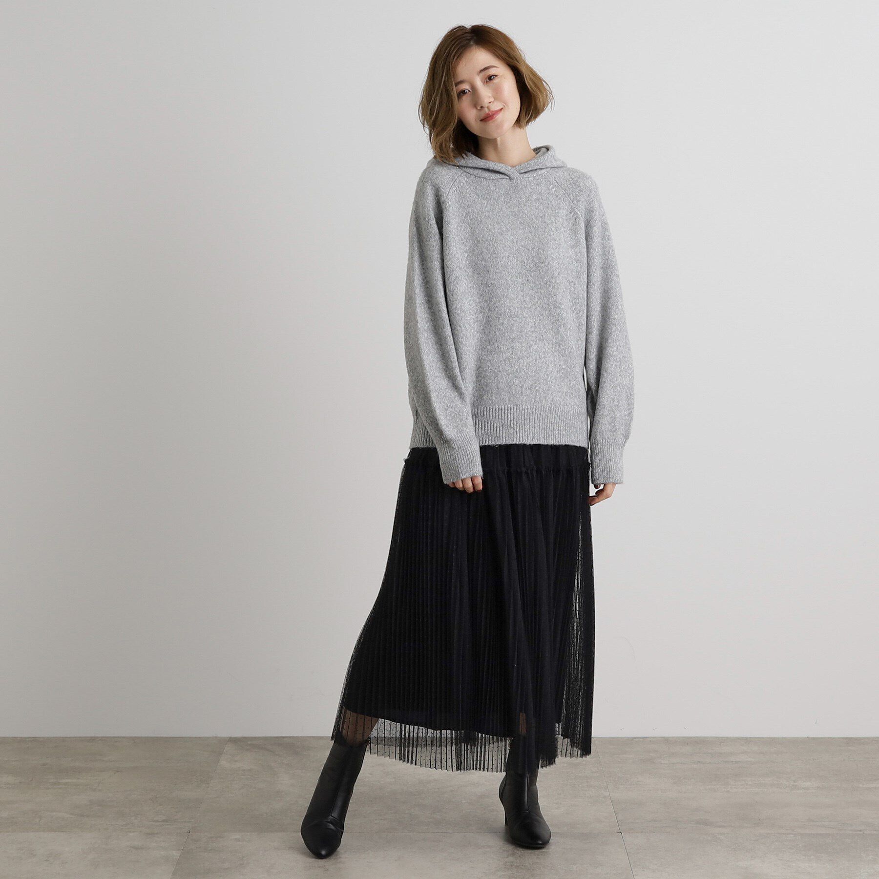 grove「杢ラメフードニットプルオーバー」|ニット・セーター|