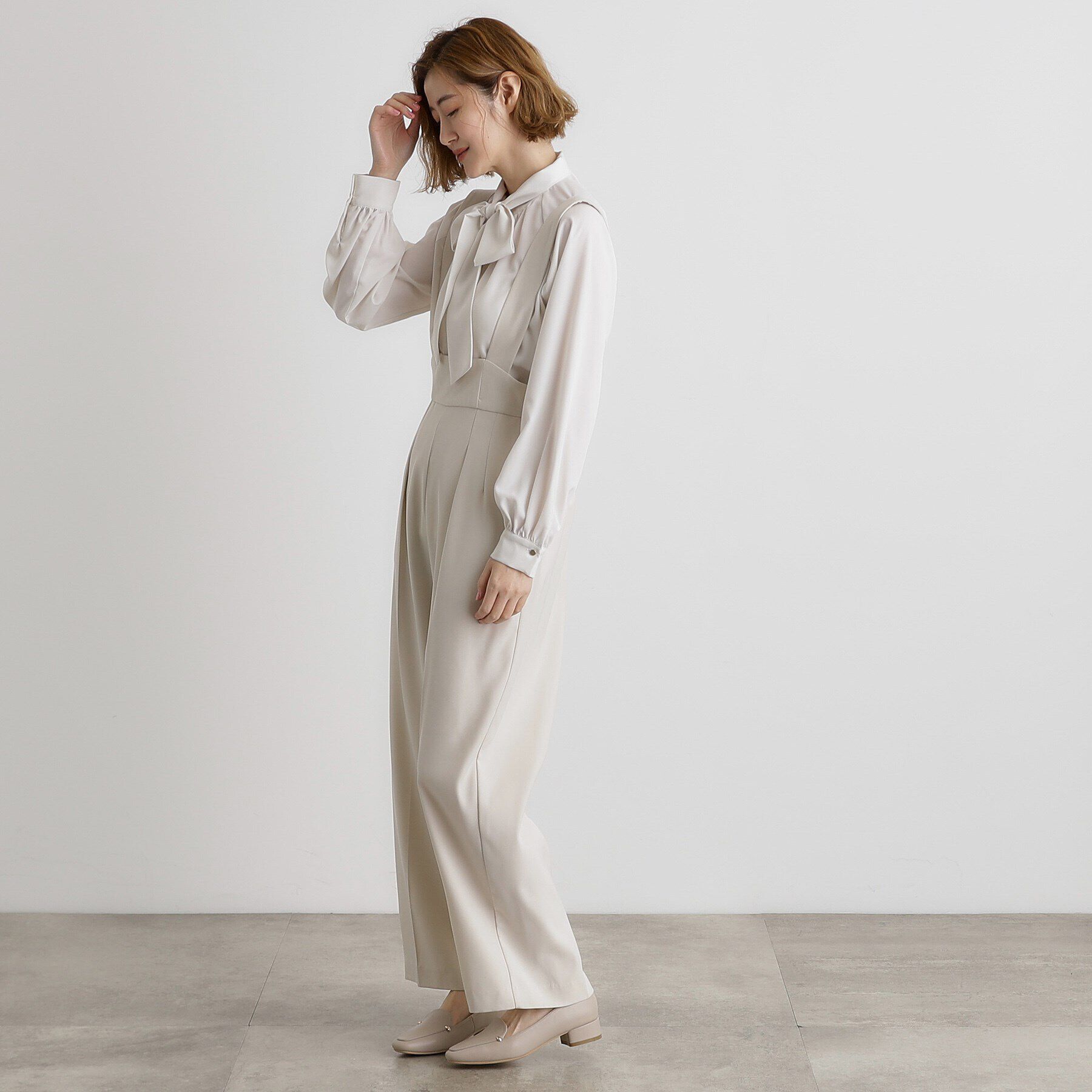 grove「ハイウエストサロペット」|オールインワン|