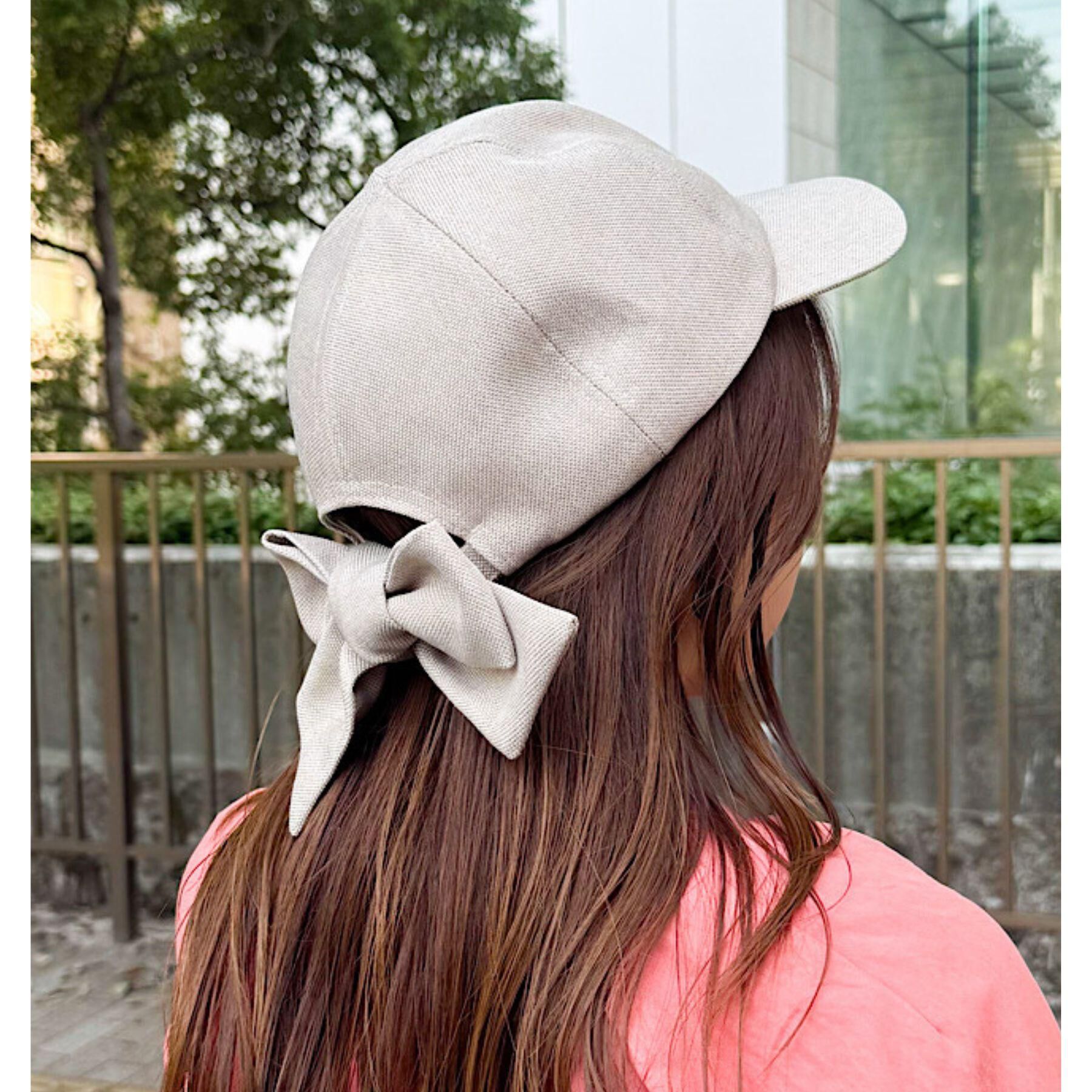 grove「リボンキャップ【UVカット・サイズ調整】」|キャップ・キャスケット|