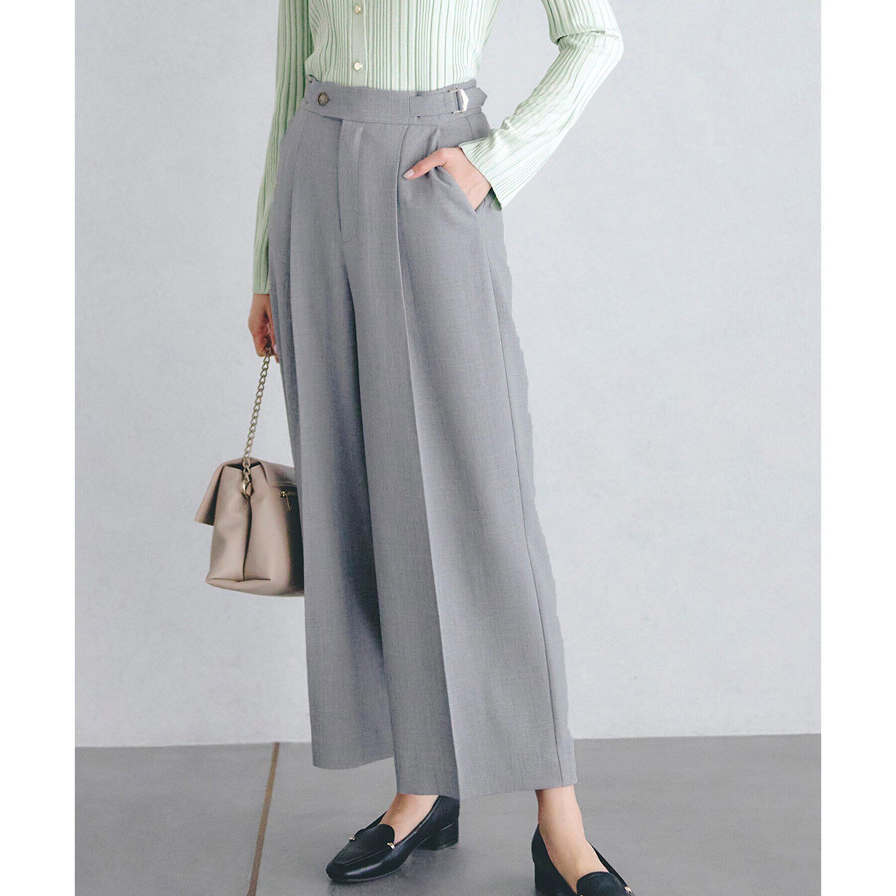 grove「サイドバックルワイドパンツ」|その他|グレー(012)