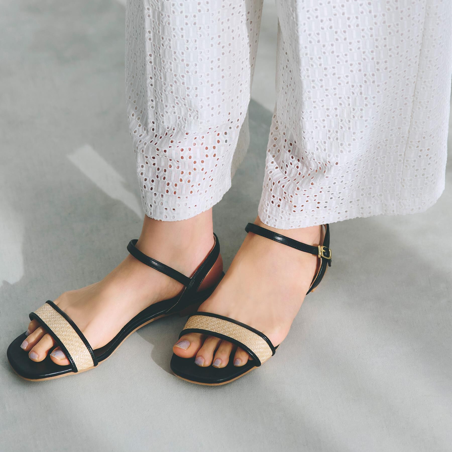 grove「アンクルストラップアソートフラットサンダル」|サンダル|