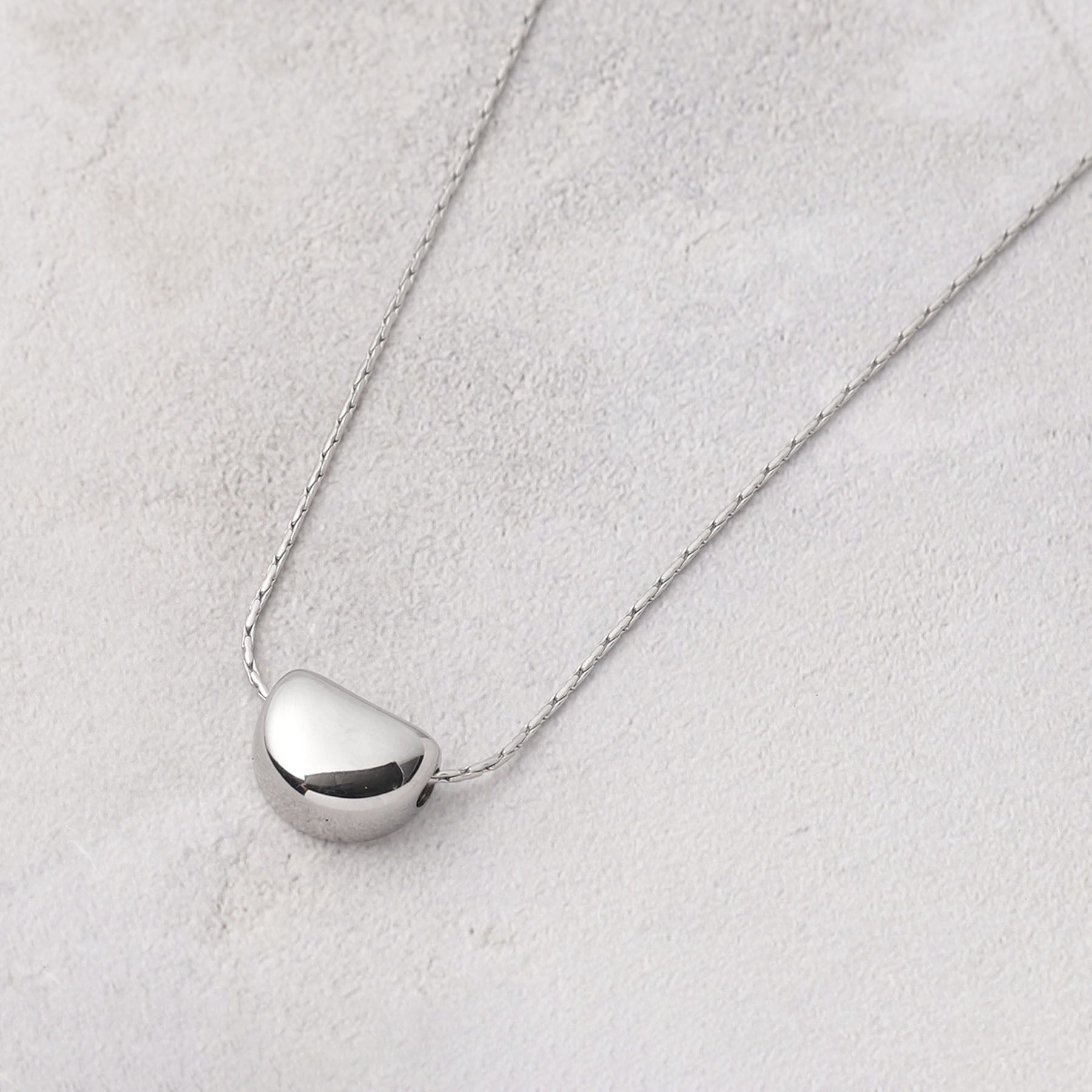 grove「【ステンレス】メタル通しネックレス」|ネックレス|シルバー(006)