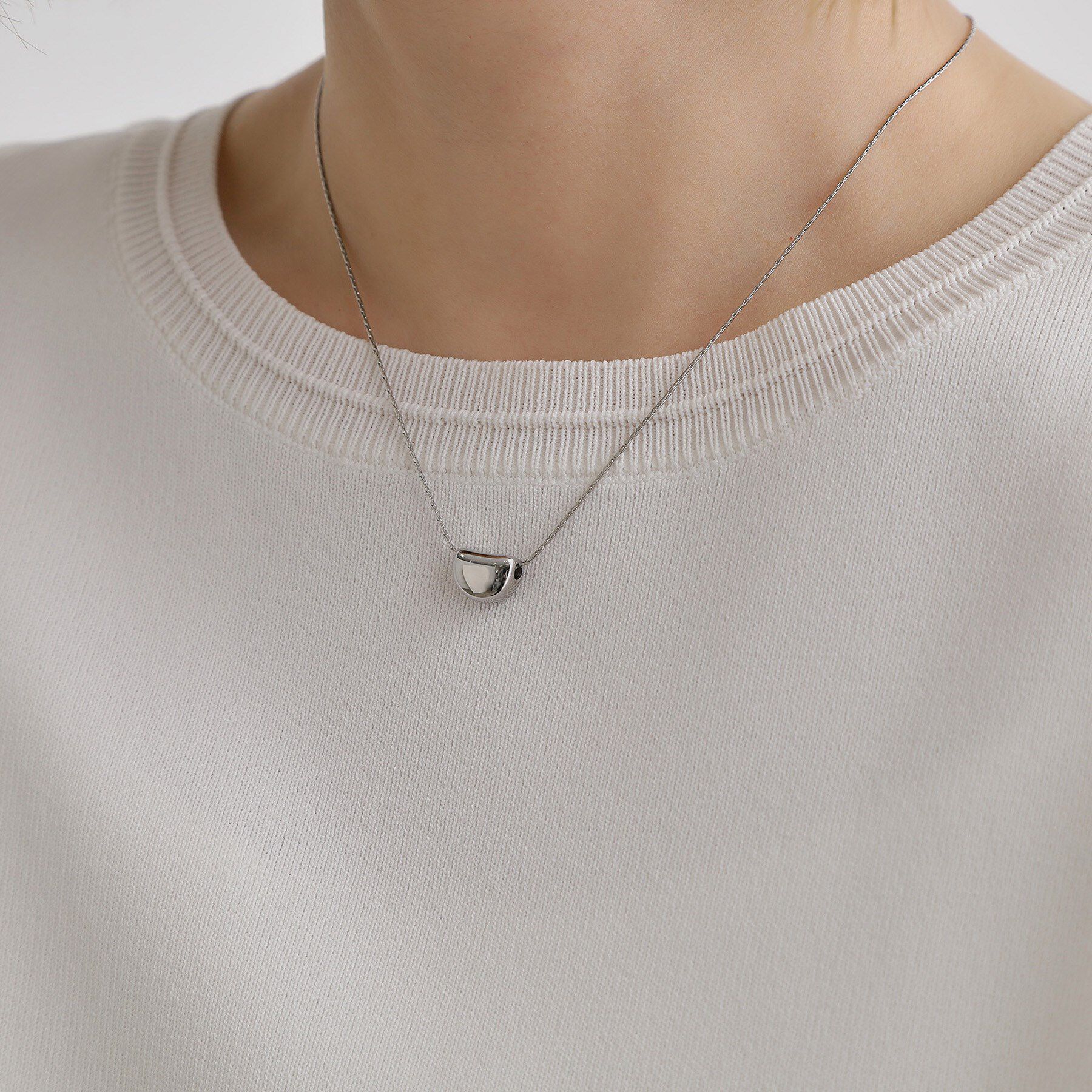 grove「【ステンレス】メタル通しネックレス」|ネックレス|