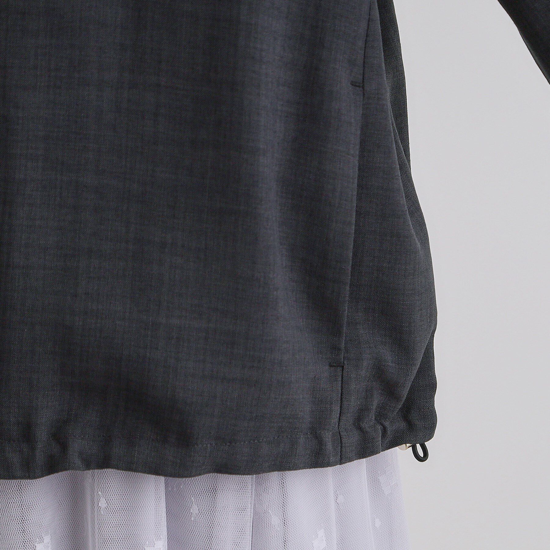 grove「軽やかに羽織る　リネンライクノーカラーブルゾン」|ブルゾン・スタジャン|