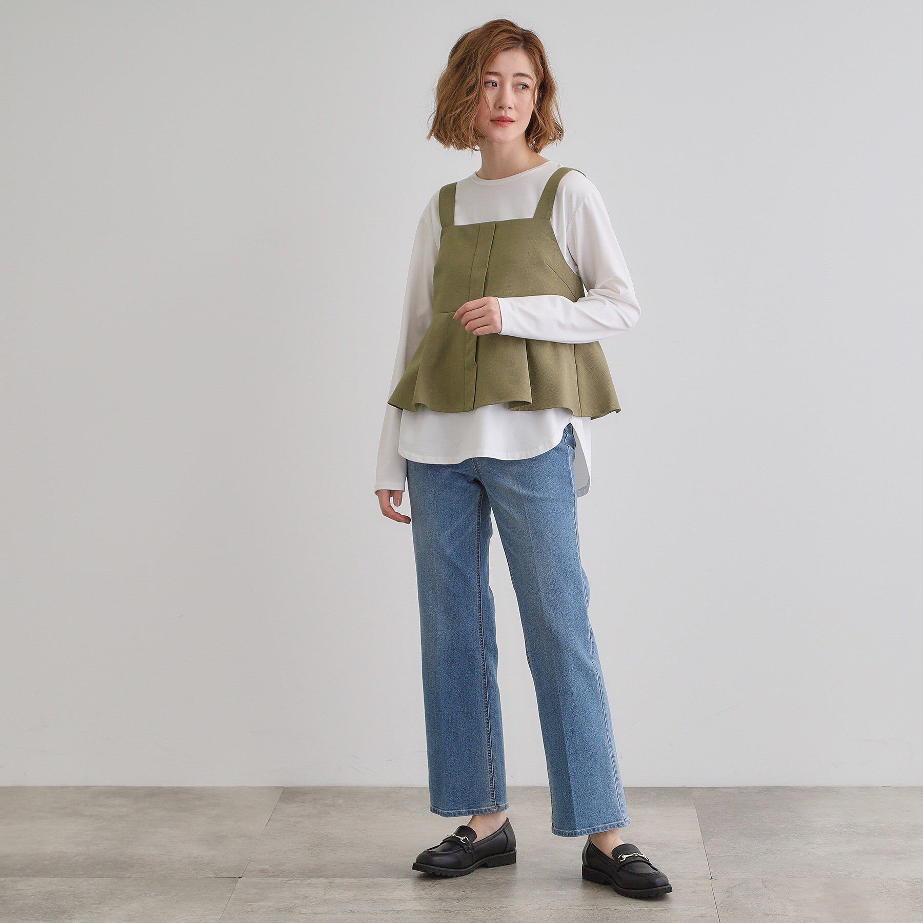 grove「デニムアソート麻調ビスチェセット」|スーツ|