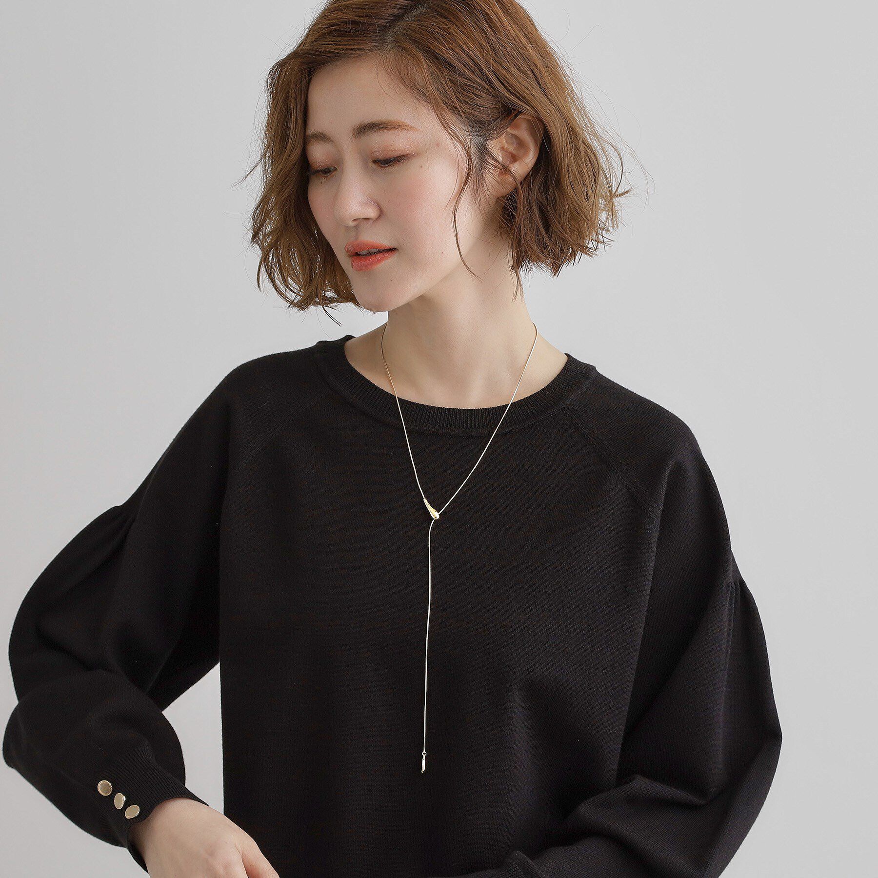 grove「メタルドロップスライドネックレス」|ネックレス|