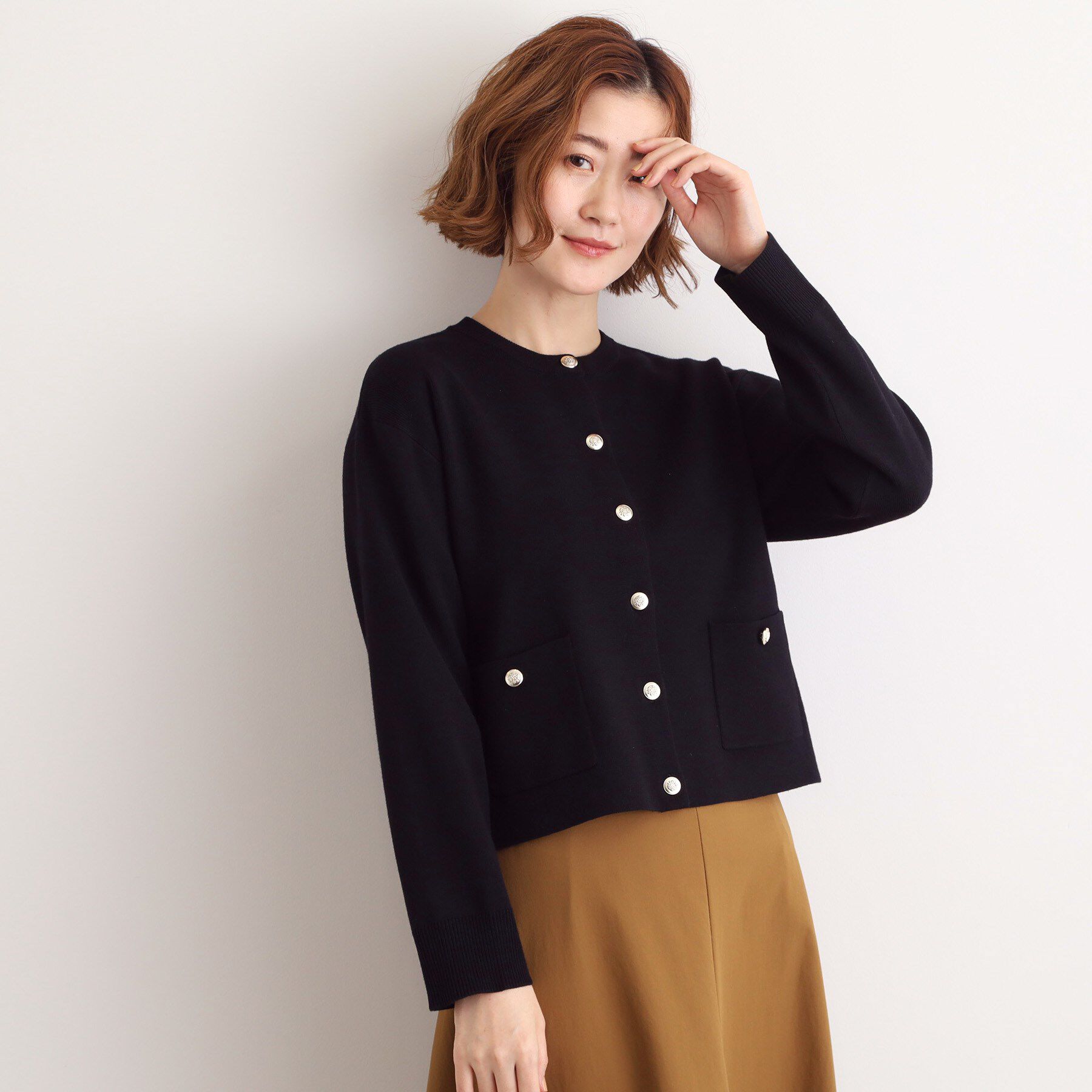 grove「【SET UP対応】ジャケットライク総針カーディガン」|カーディガン|