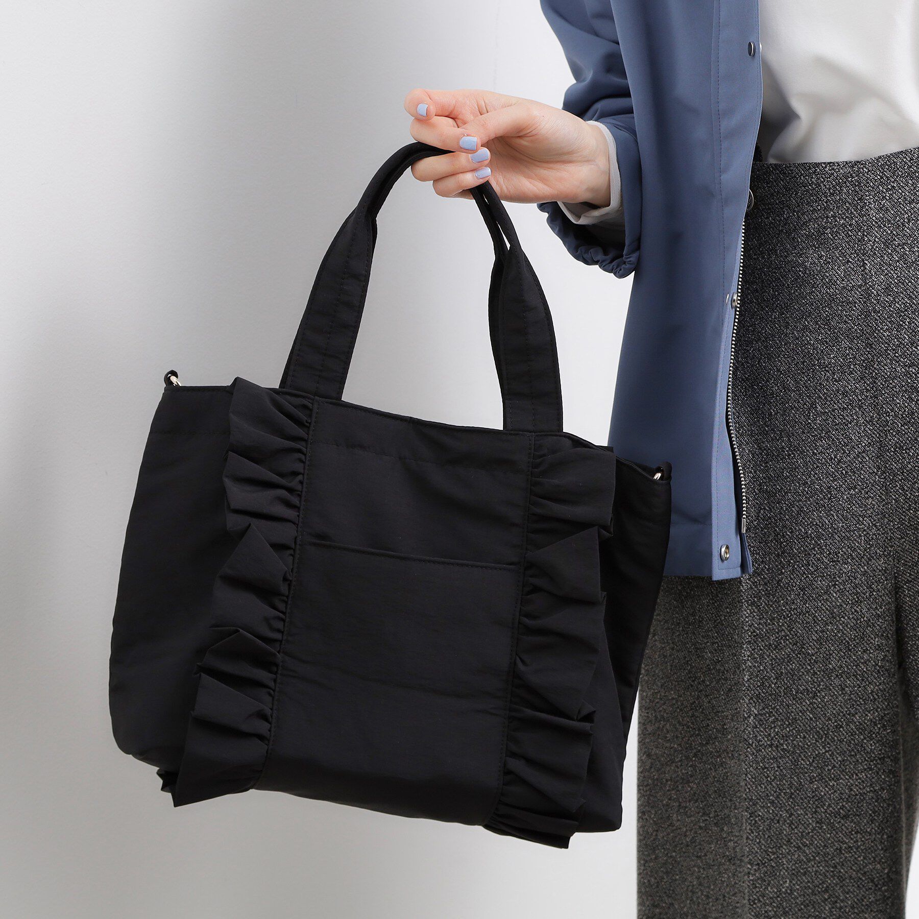 grove「タテフリル2WAYトート」|トートバッグ|ブラック(019)