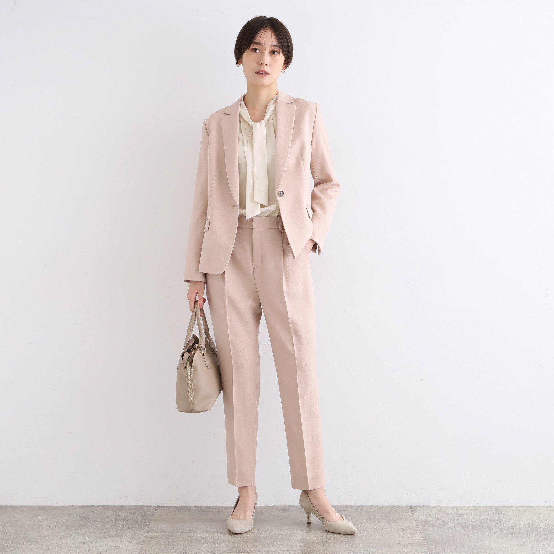 INDIVI「【洗える】シアーストライプ柄ボウタイブラウス」|シャツ・ブラウス|