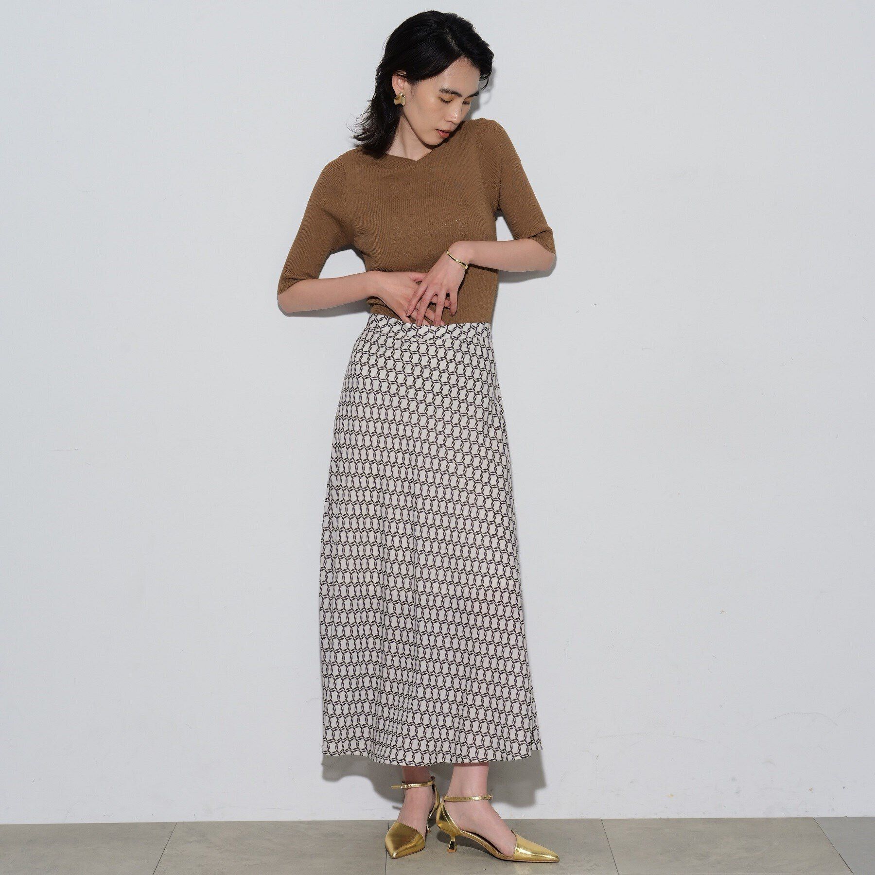 GALLEST「ヴィンテージ柄フレアスカート」|スカート|