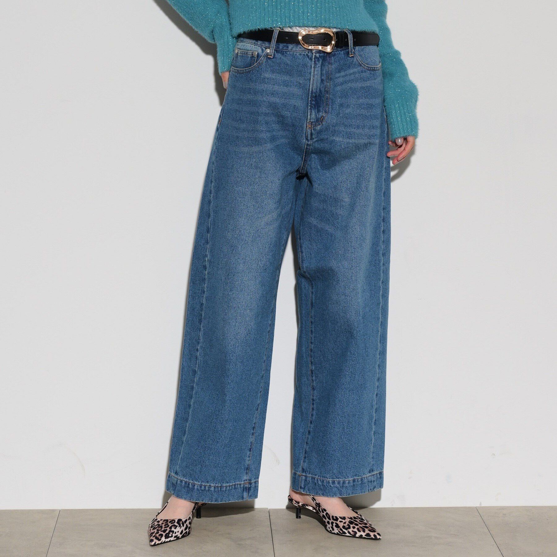 GALLEST「ワイドシームデニム」|デニム|ブルー(093)