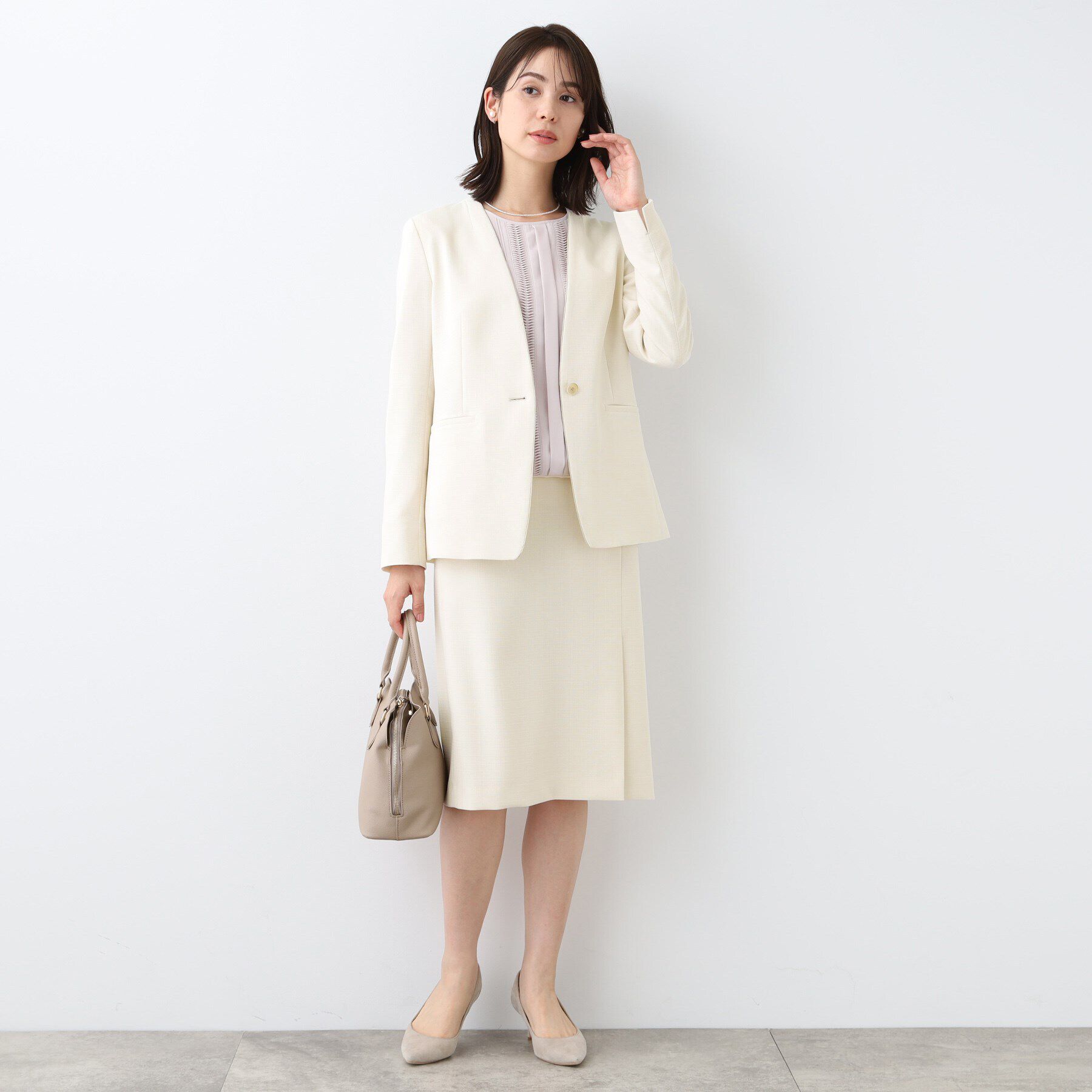 INDIVI「【洗える／スーツ】ストレートラインスカート」|スーツ|