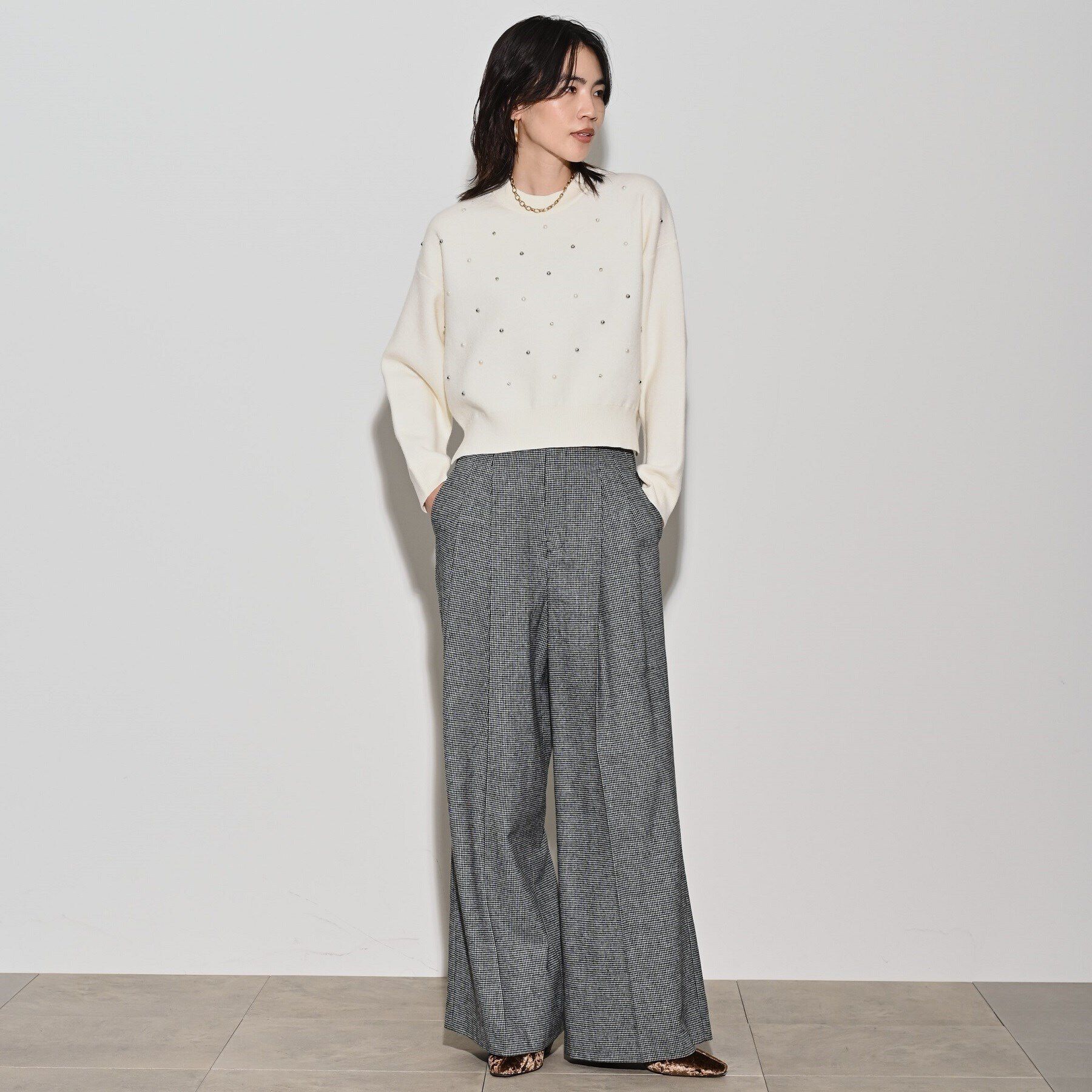 GALLEST「MIXビジューニット」|ニット・セーター|