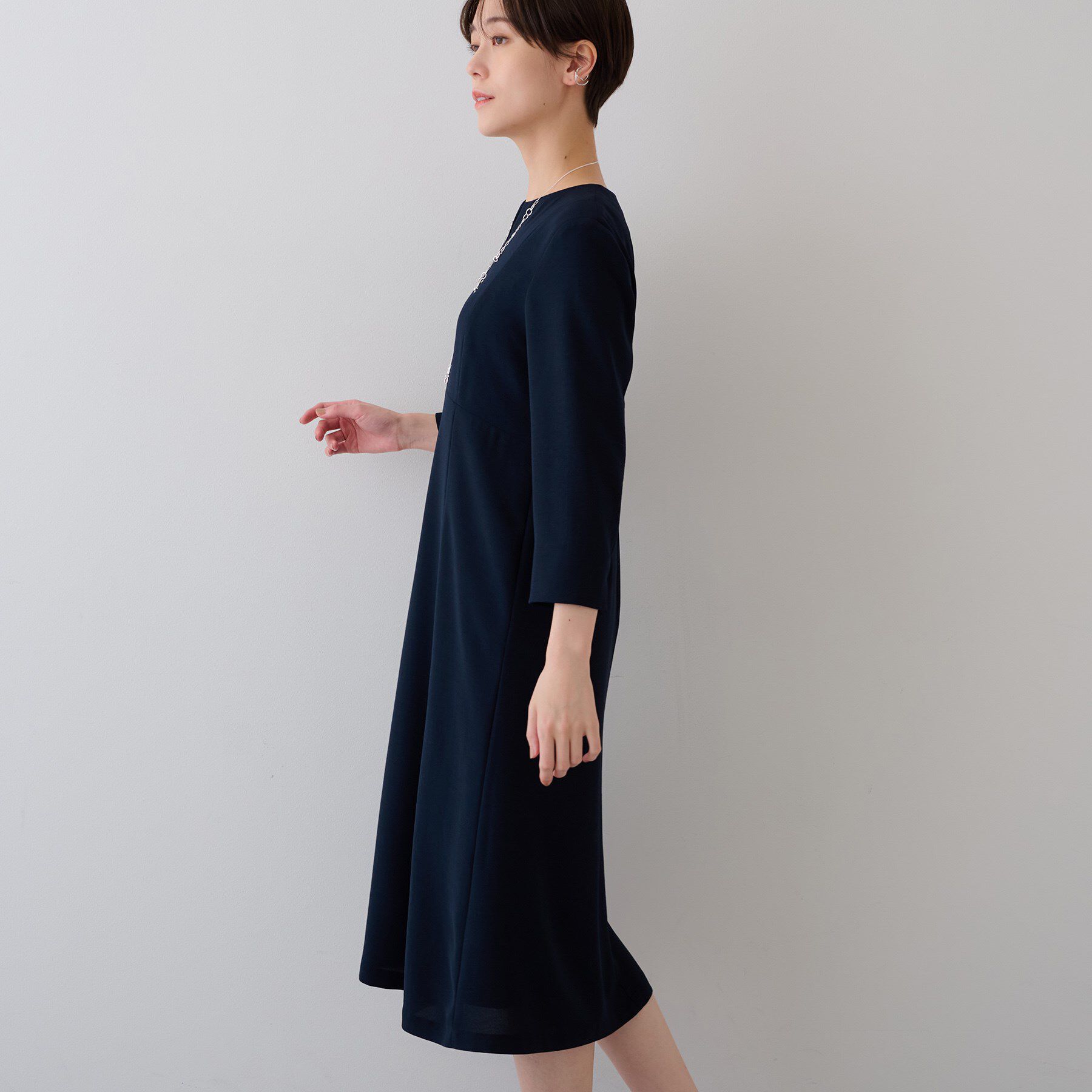 INDIVI「【着る日傘/遮熱/UVケア】フィット＆フレアワンピース」|ワンピース|