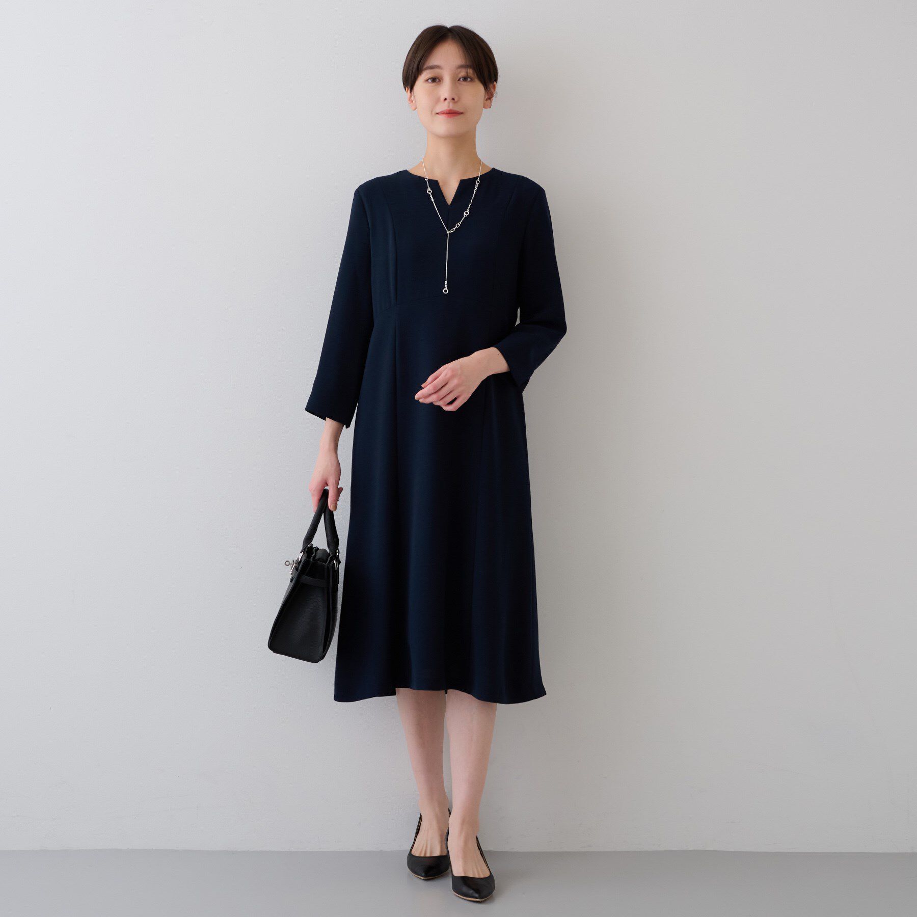 INDIVI「【着る日傘/遮熱/UVケア】フィット＆フレアワンピース」|ワンピース|