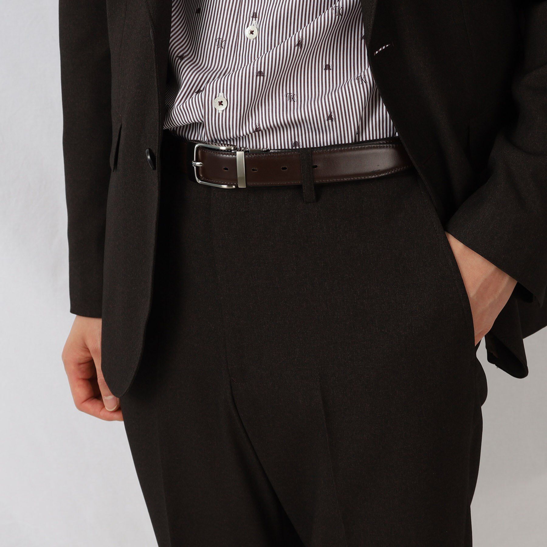 TAKEO KIKUCHI「【リバーシブル/Made in JAPAN】レザー ドレスベルト」|ベルト|
