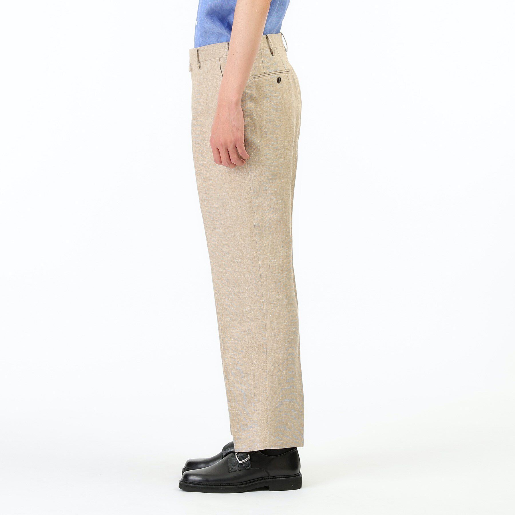 TAKEO KIKUCHI「【THE FLAGSHIP】リネンシャークスキン ツータックパンツ」|その他|