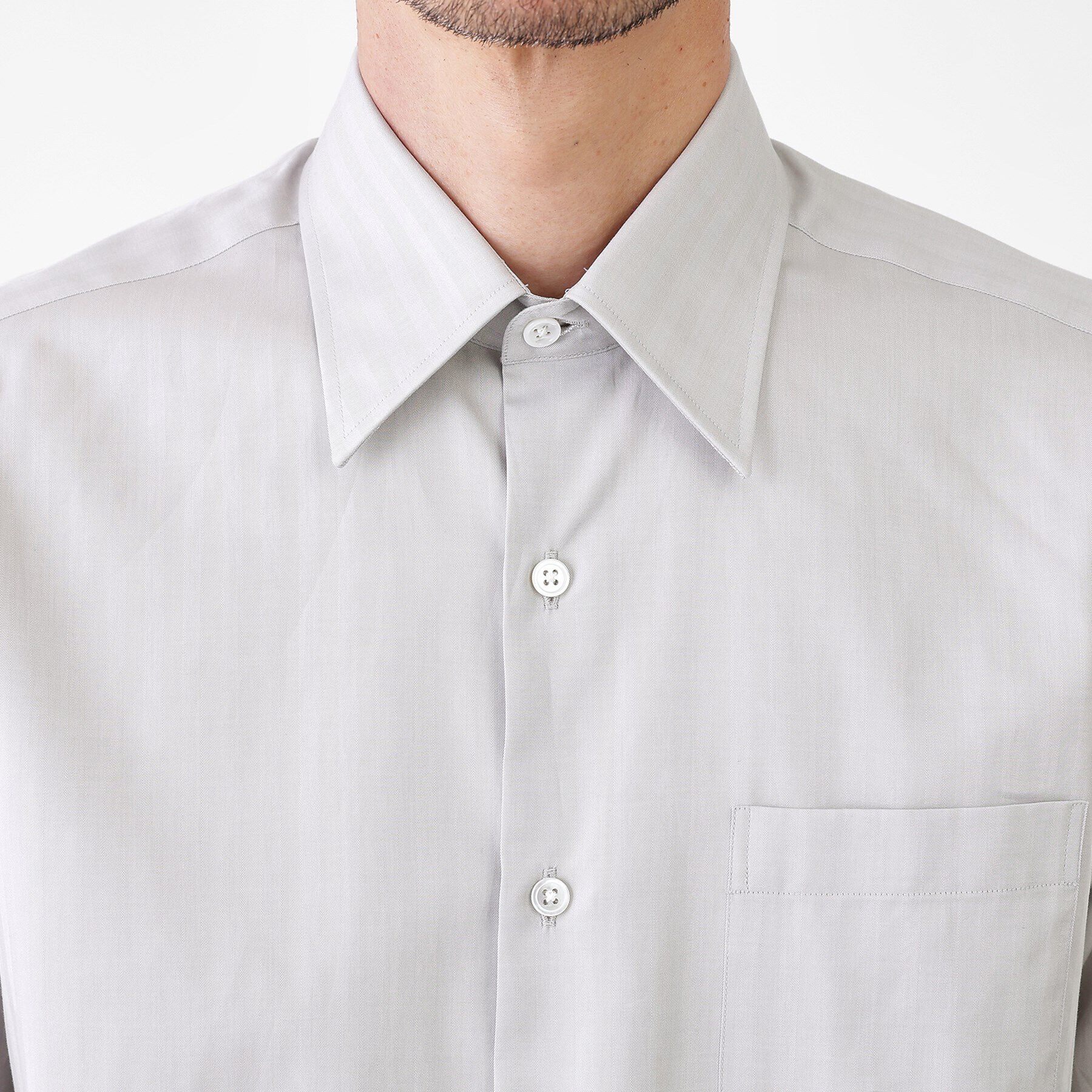 TAKEO KIKUCHI「【Made in JAPAN】ブライト ヘリンボン ドレスシャツ」|シャツ・ブラウス|