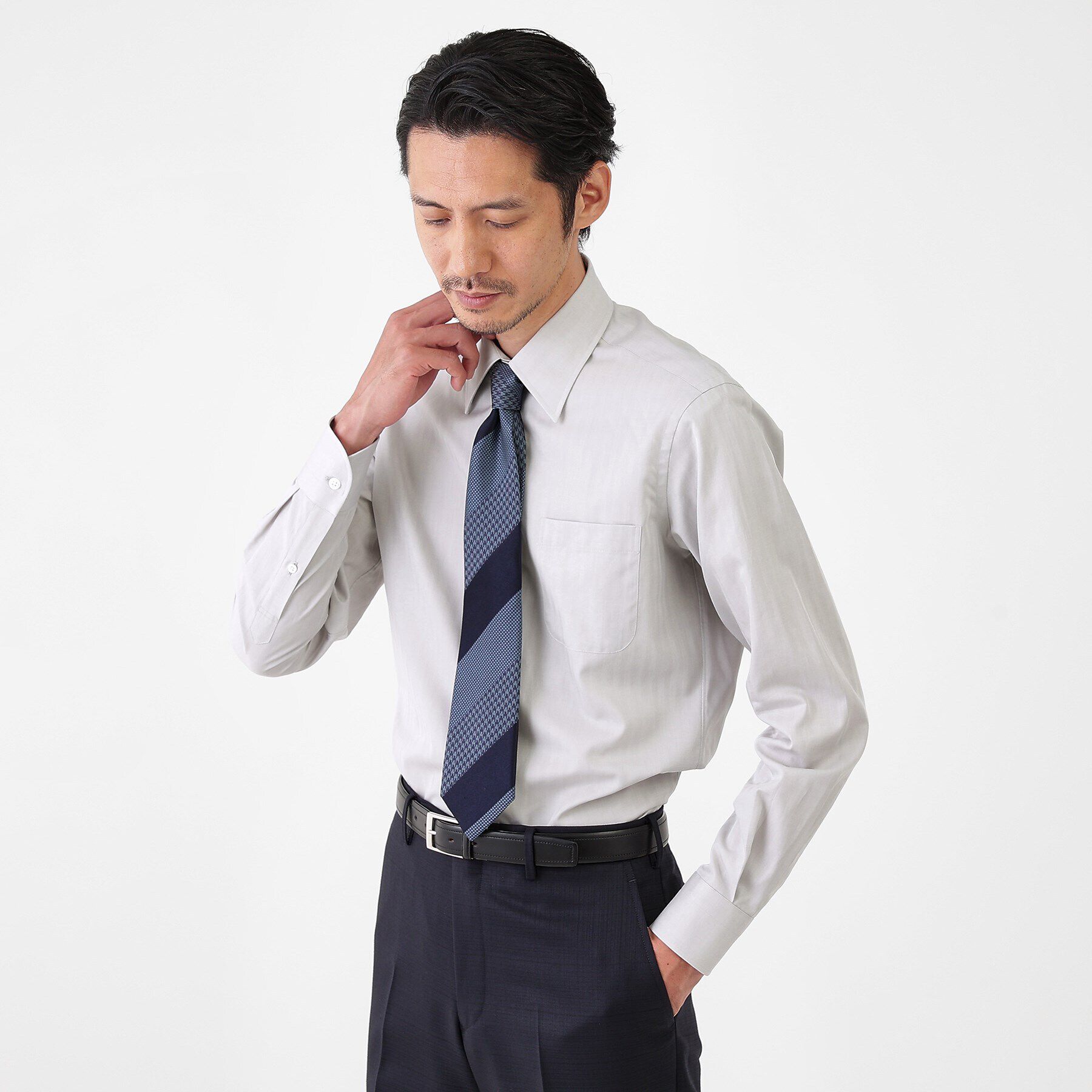 TAKEO KIKUCHI「【Made in JAPAN】ブライト ヘリンボン ドレスシャツ」|シャツ・ブラウス|