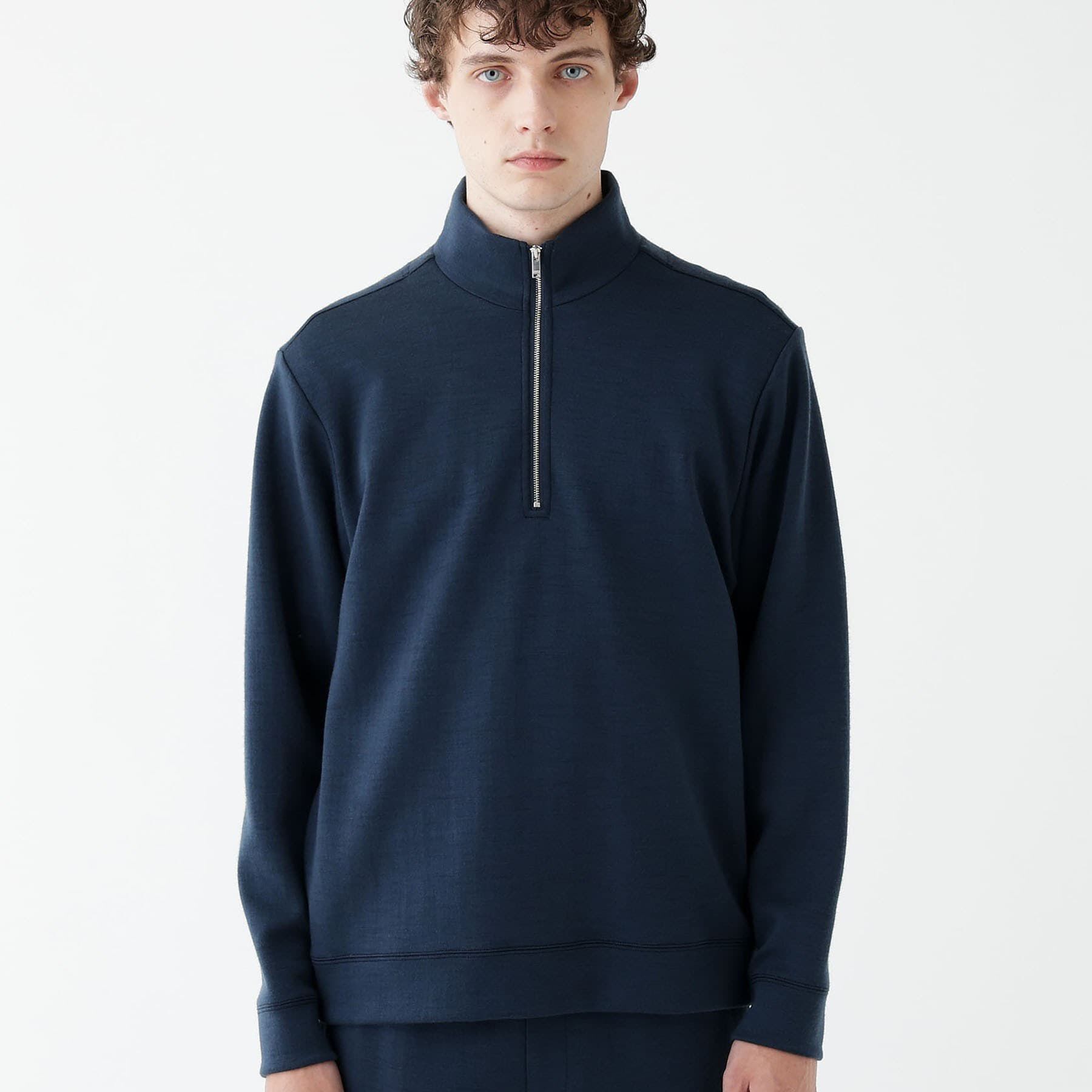 TAKEO KIKUCHI「【THE FLAGSHIP】ウール ダンボール ハーフジップ プルオーバー」|Tシャツ・カットソー|