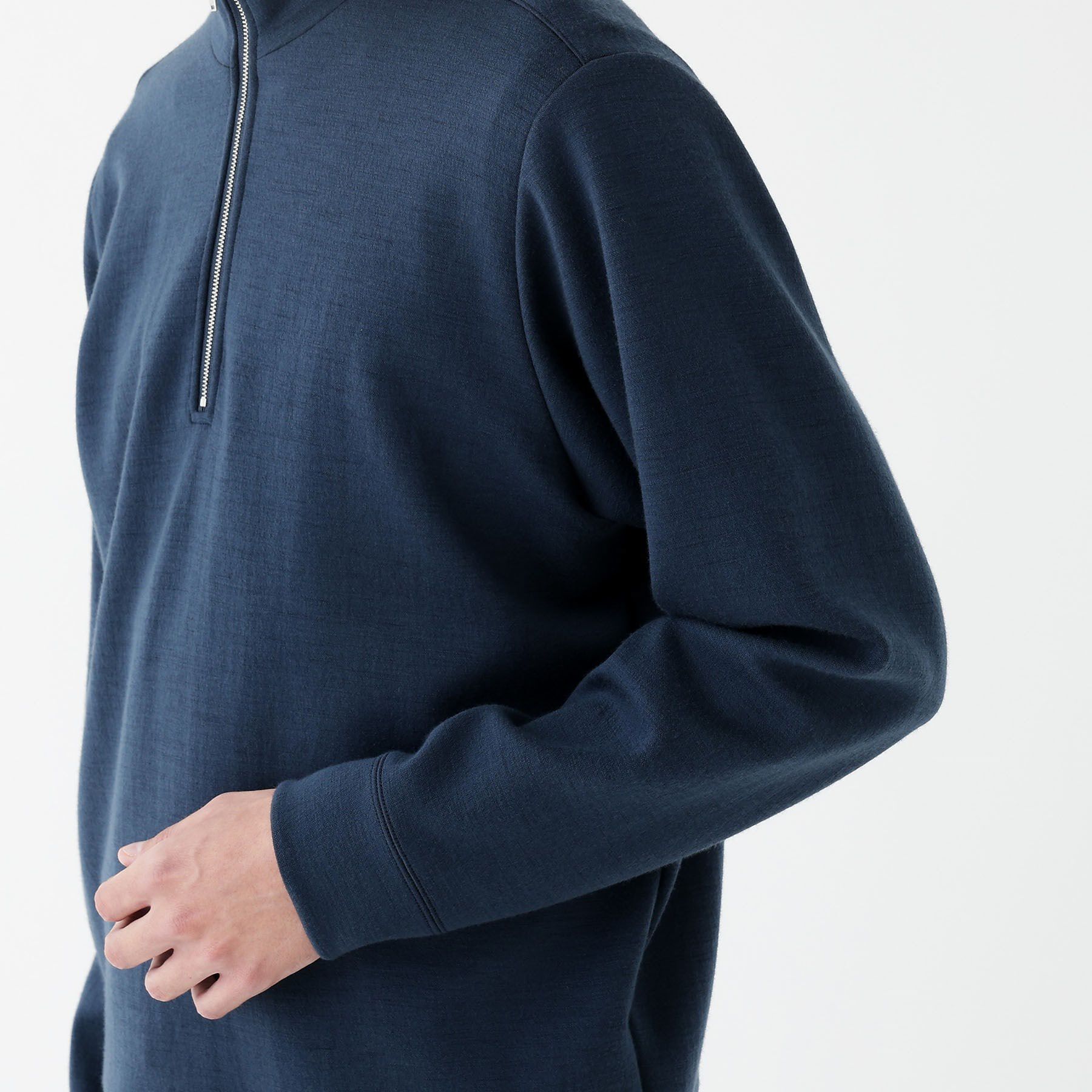 TAKEO KIKUCHI「【THE FLAGSHIP】ウール ダンボール ハーフジップ プルオーバー」|Tシャツ・カットソー|