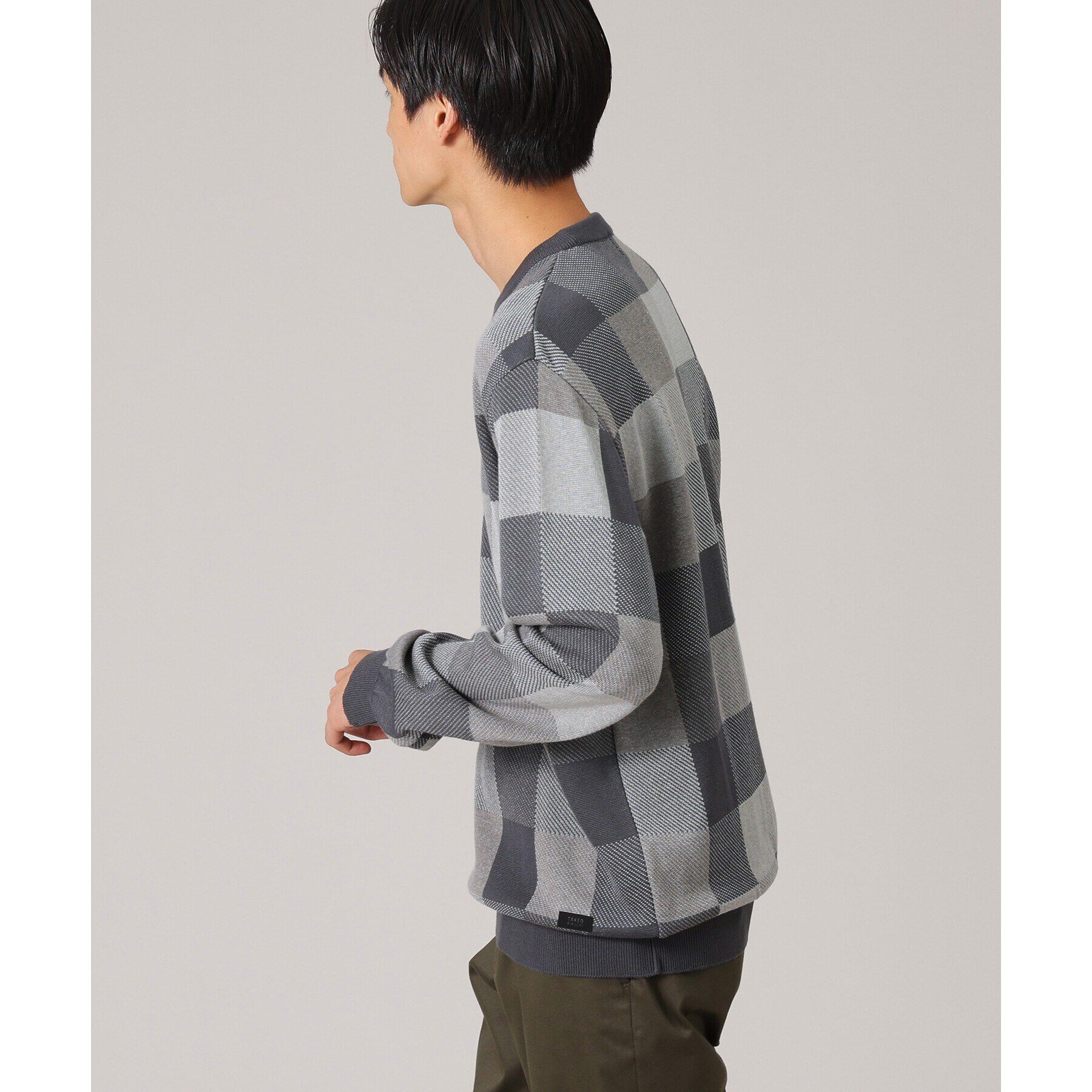 TAKEO KIKUCHI「チェック柄 プルオーバー ニット」|ニット・セーター|