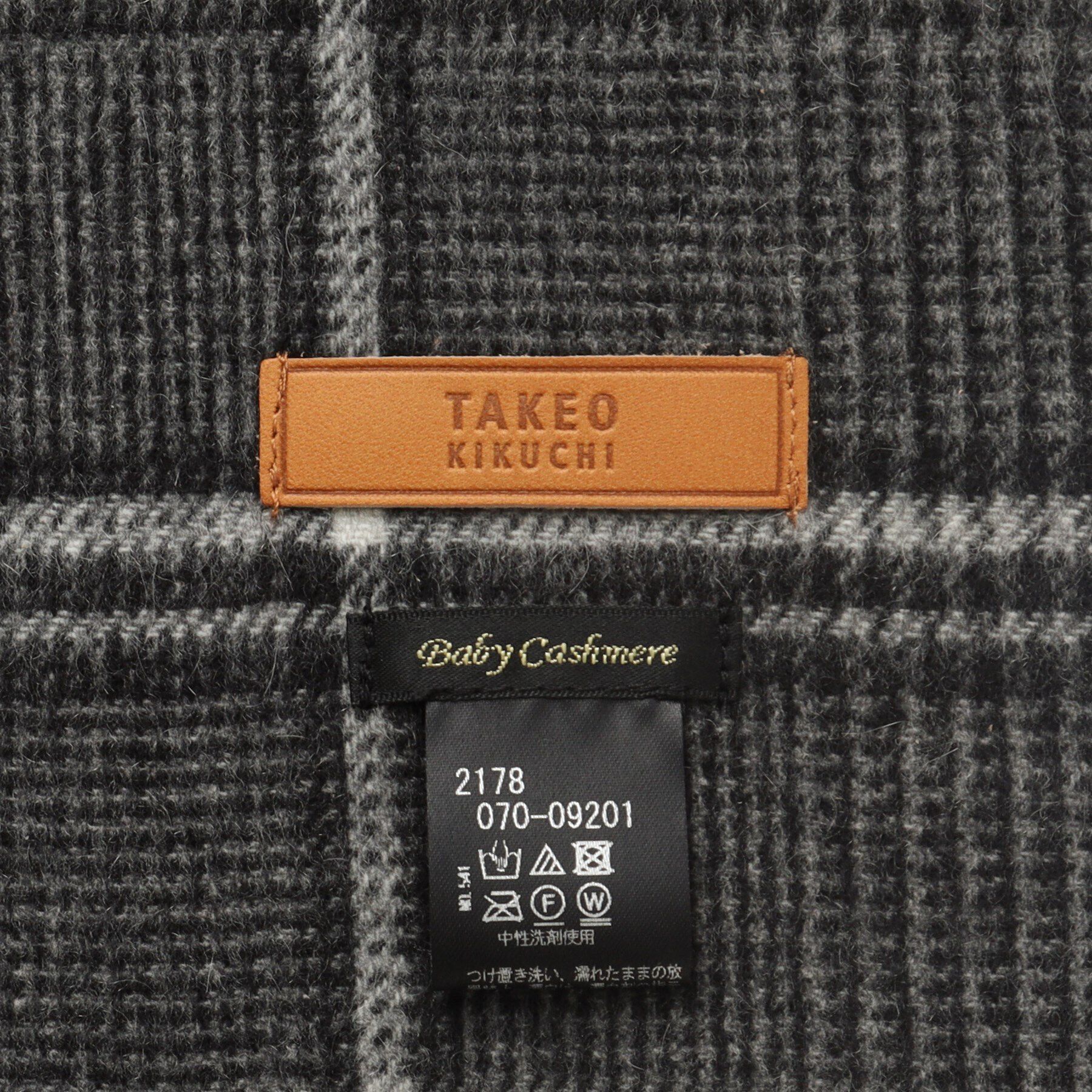 TAKEO KIKUCHI「【洗えるベビーカシミヤ】グレンチェック マフラー」|ストール|