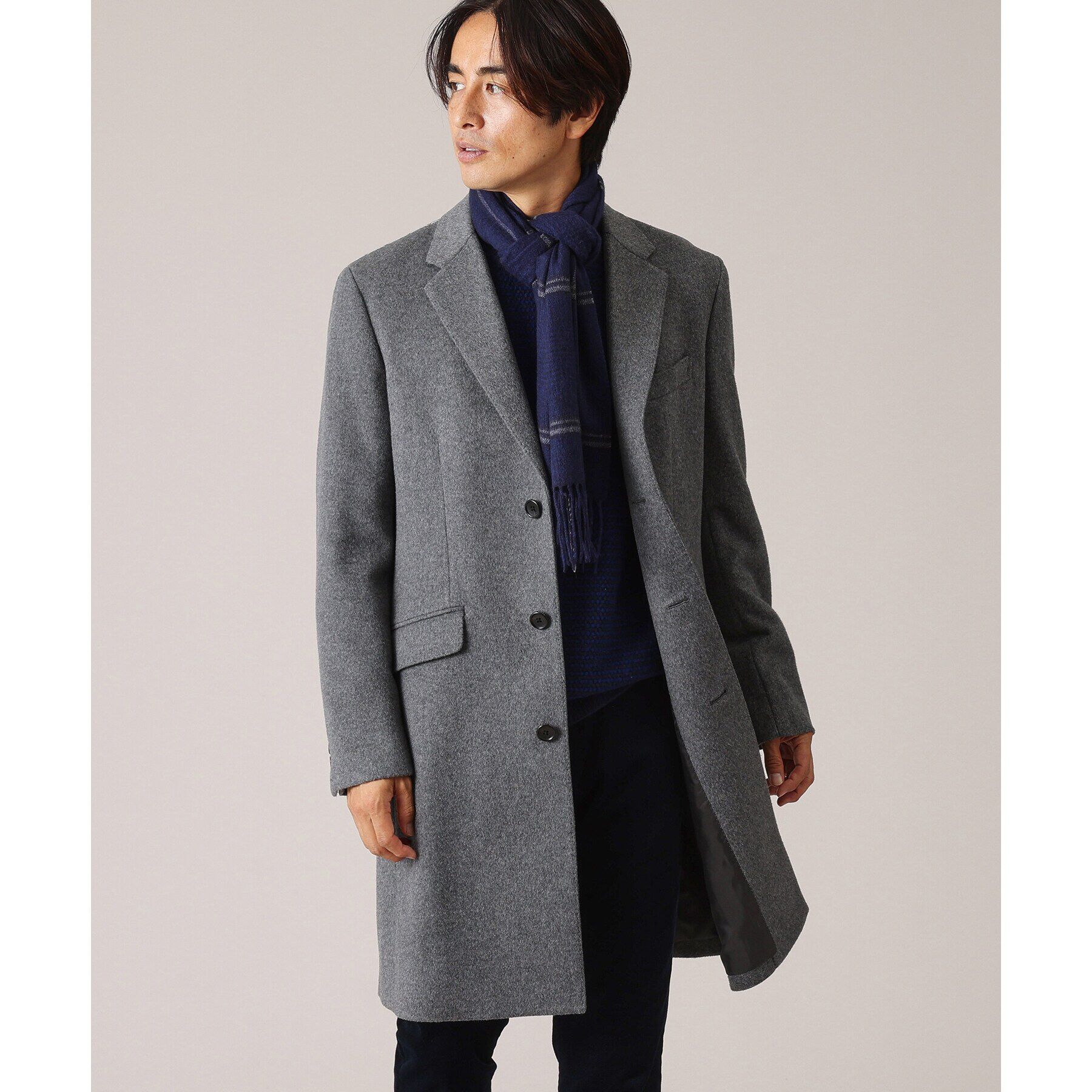 TAKEO KIKUCHI「【洗えるベビーカシミヤ】グレンチェック マフラー」|ストール|