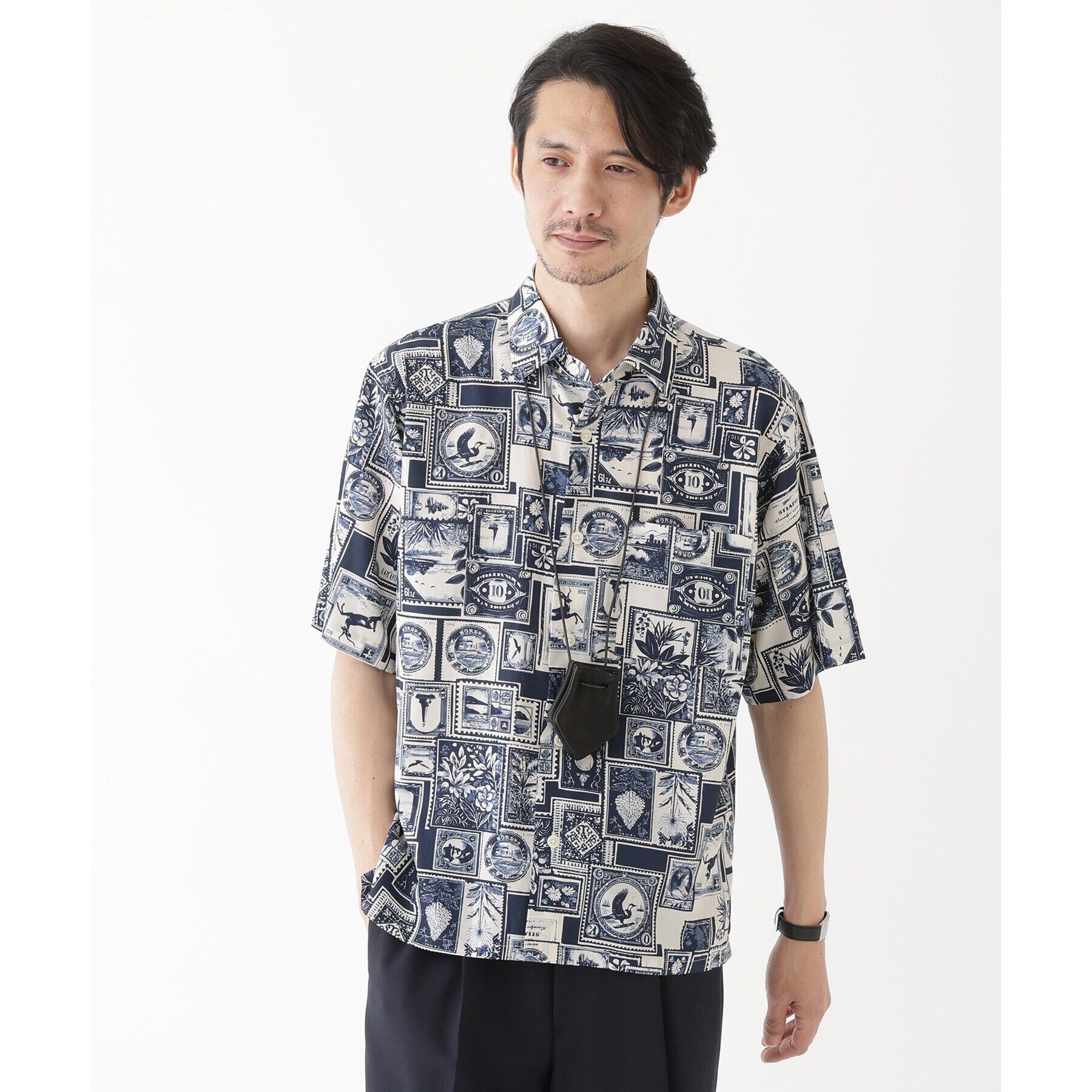 TAKEO KIKUCHI「【THE FLAGSHIP】ディアスキン ネック巾着ポーチ」|ポーチ|