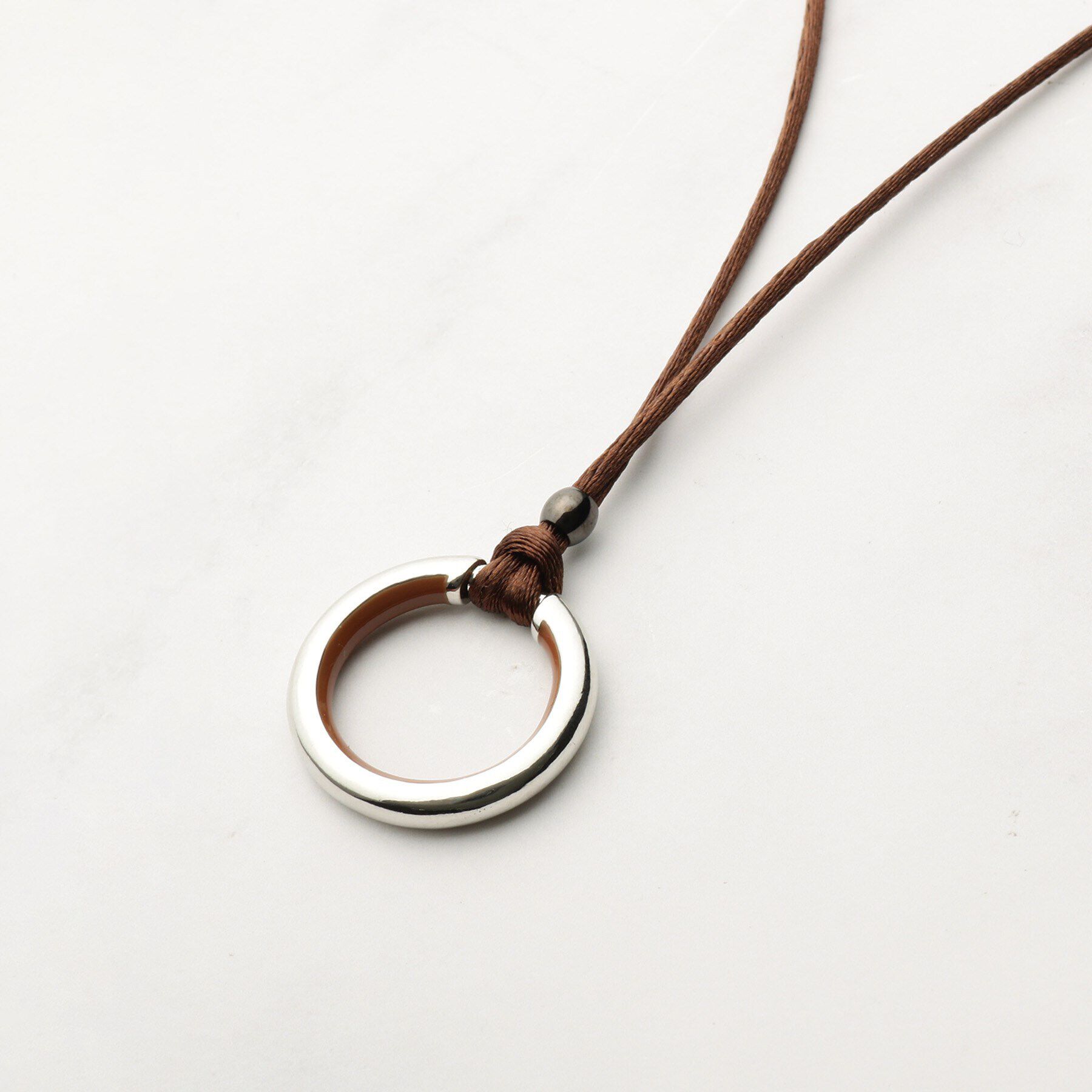 TAKEO KIKUCHI「【Made in JAPAN】エポリングネックレス」|ネックレス|ブラウン(043)