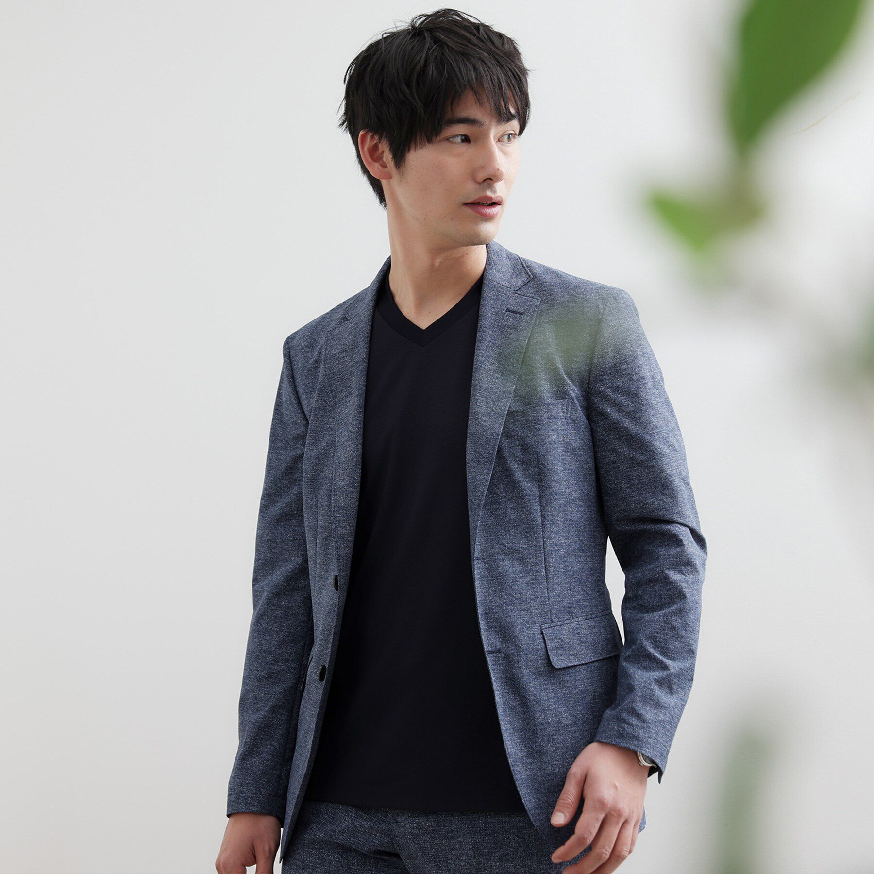 TAKEO KIKUCHI「テーラードジャージ Vネック」|Tシャツ・カットソー|