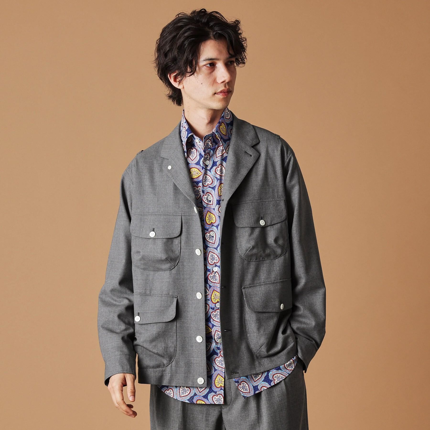 40CARATS&525「トニック グレーカバーオール」|ブルゾン・スタジャン|