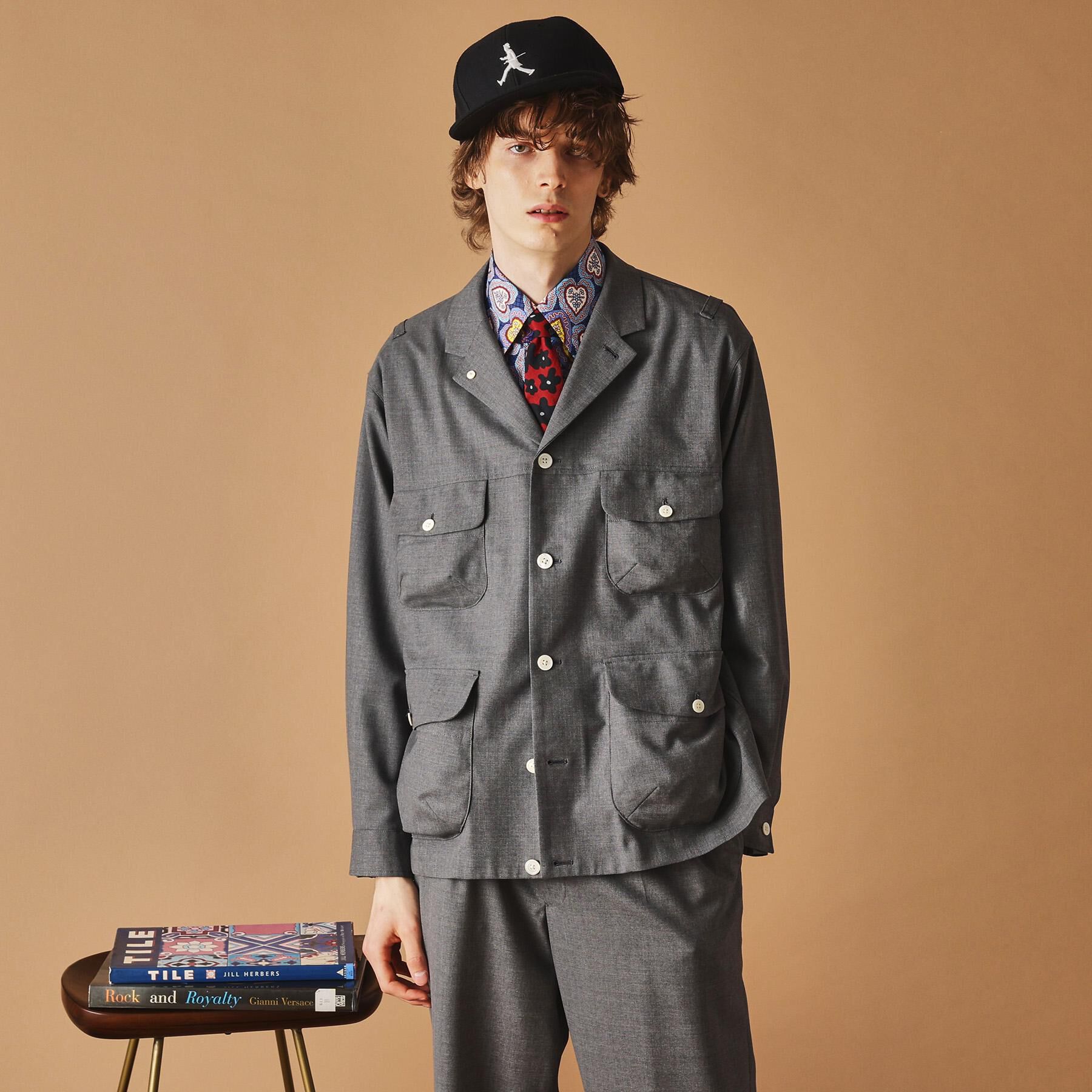 40CARATS&525「トニック グレーカバーオール」|ブルゾン・スタジャン|