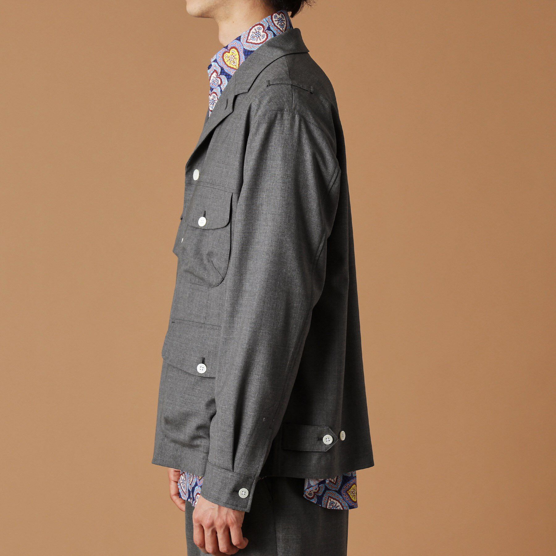 40CARATS&525「トニック グレーカバーオール」|ブルゾン・スタジャン|