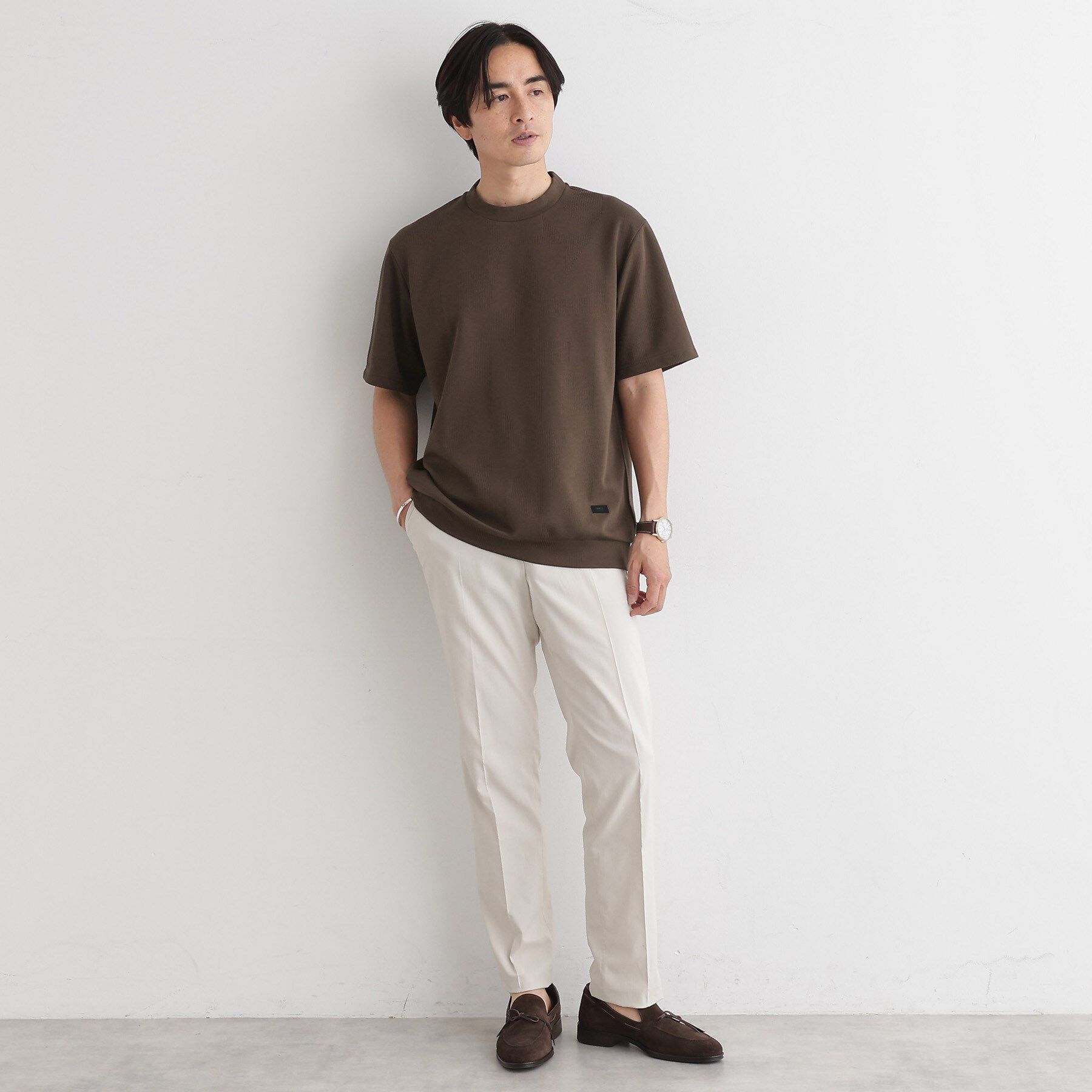 TAKEO KIKUCHI「【尾州ファブリック】 スライドパズル柄 ポンチ プルオーバー」|Tシャツ・カットソー|