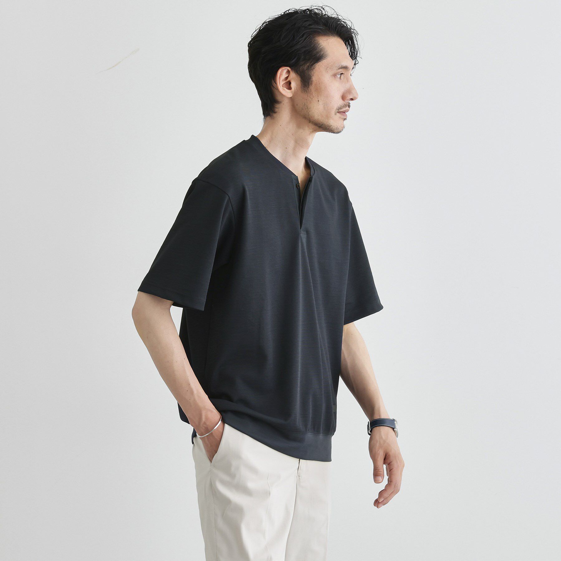 TAKEO KIKUCHI「キーネック カットソー」|Tシャツ・カットソー|