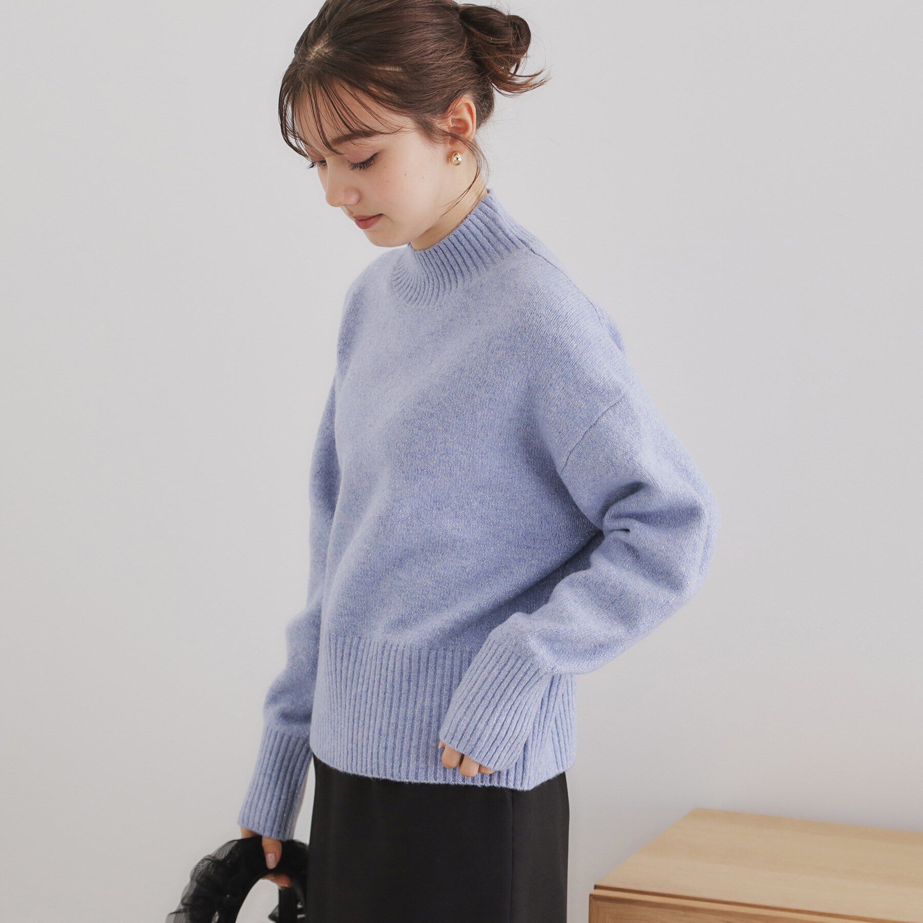 index「《5color/S-LLsize》ミックスカラーラメハイネックニット【洗濯機洗い可】」|ニット・セーター|