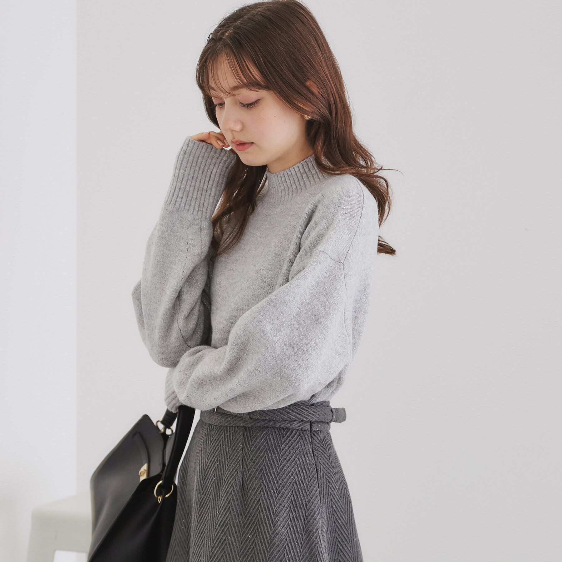 index「《5color/S-LLsize》ミックスカラーラメハイネックニット【洗濯機洗い可】」|ニット・セーター|