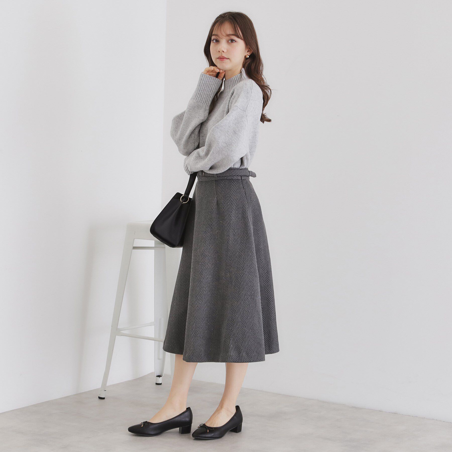 index「《5color/S-LLsize》ミックスカラーラメハイネックニット【洗濯機洗い可】」|ニット・セーター|