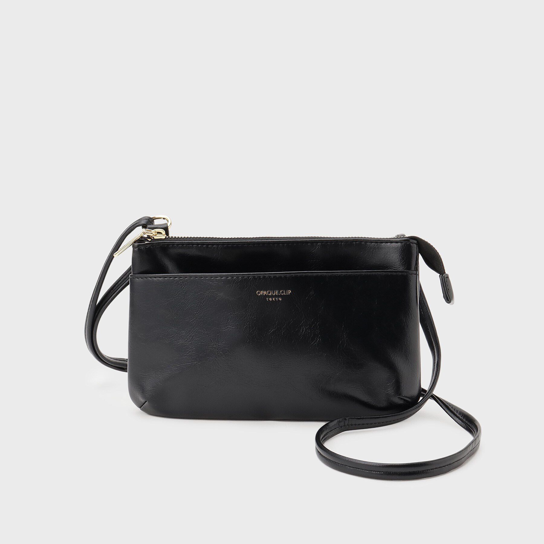 OPAQUE.CLIP「【マルチポケット】三層ミニショルダーバッグ」|ショルダー・メッセンジャー|ブラック(019)