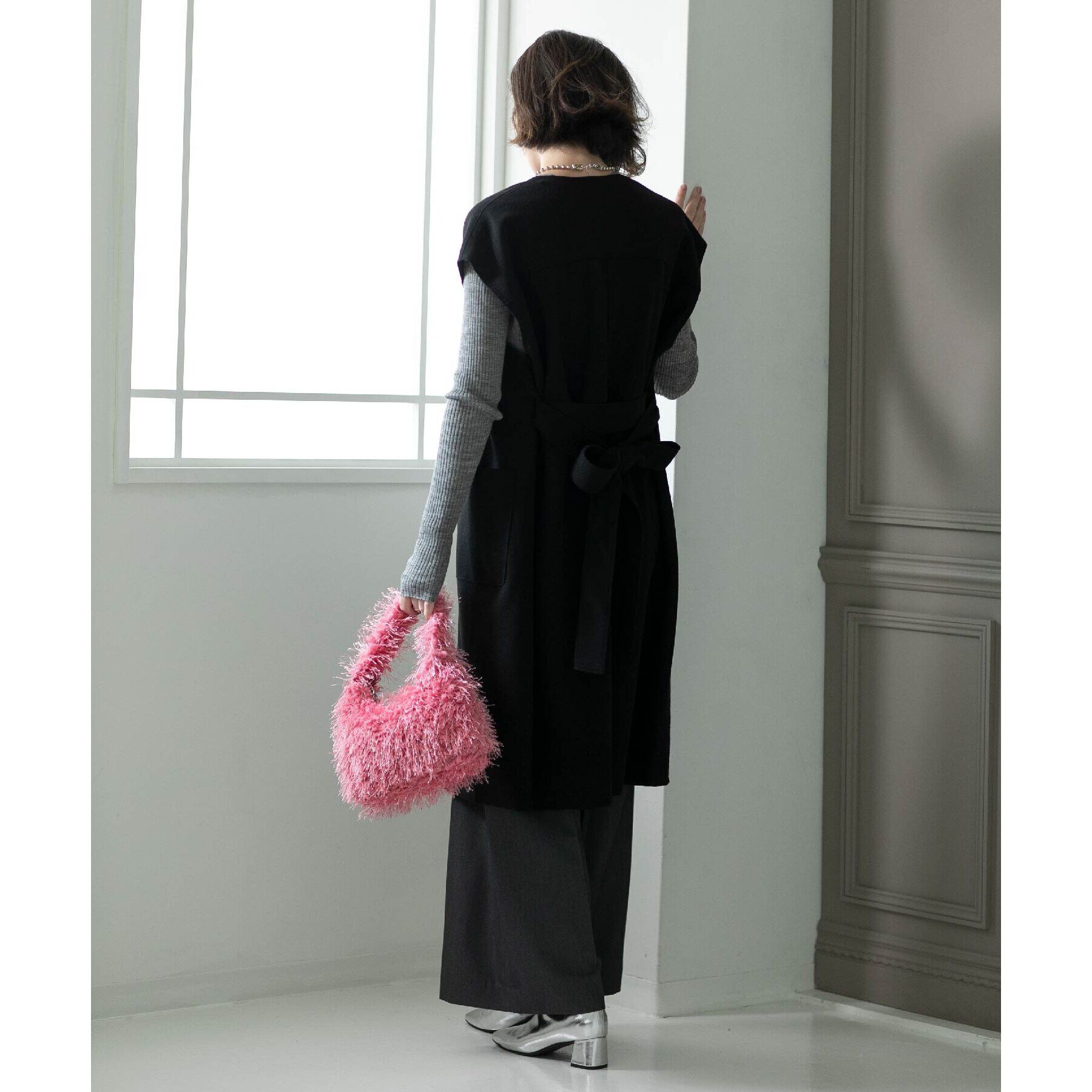 OPAQUE.CLIP「ウールライクロングジレ【洗濯機洗い可】」|ベスト・ジレ|