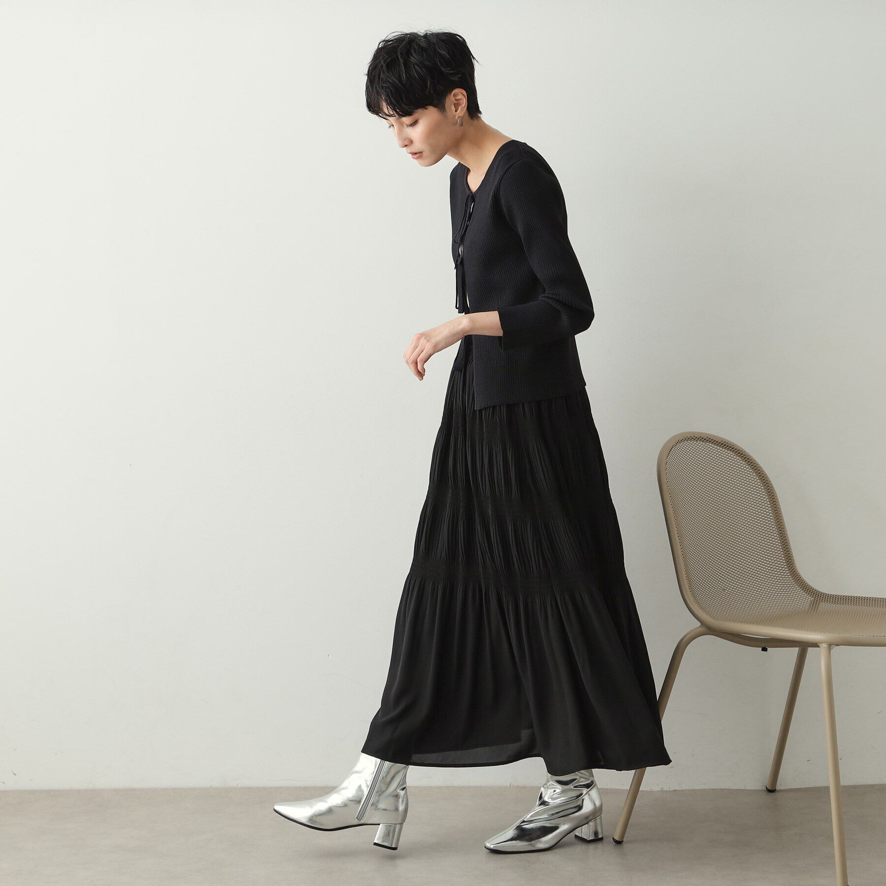 OPAQUE.CLIP「マジョリカプリーツフレアスカート【洗濯機洗い可】」|スカート|