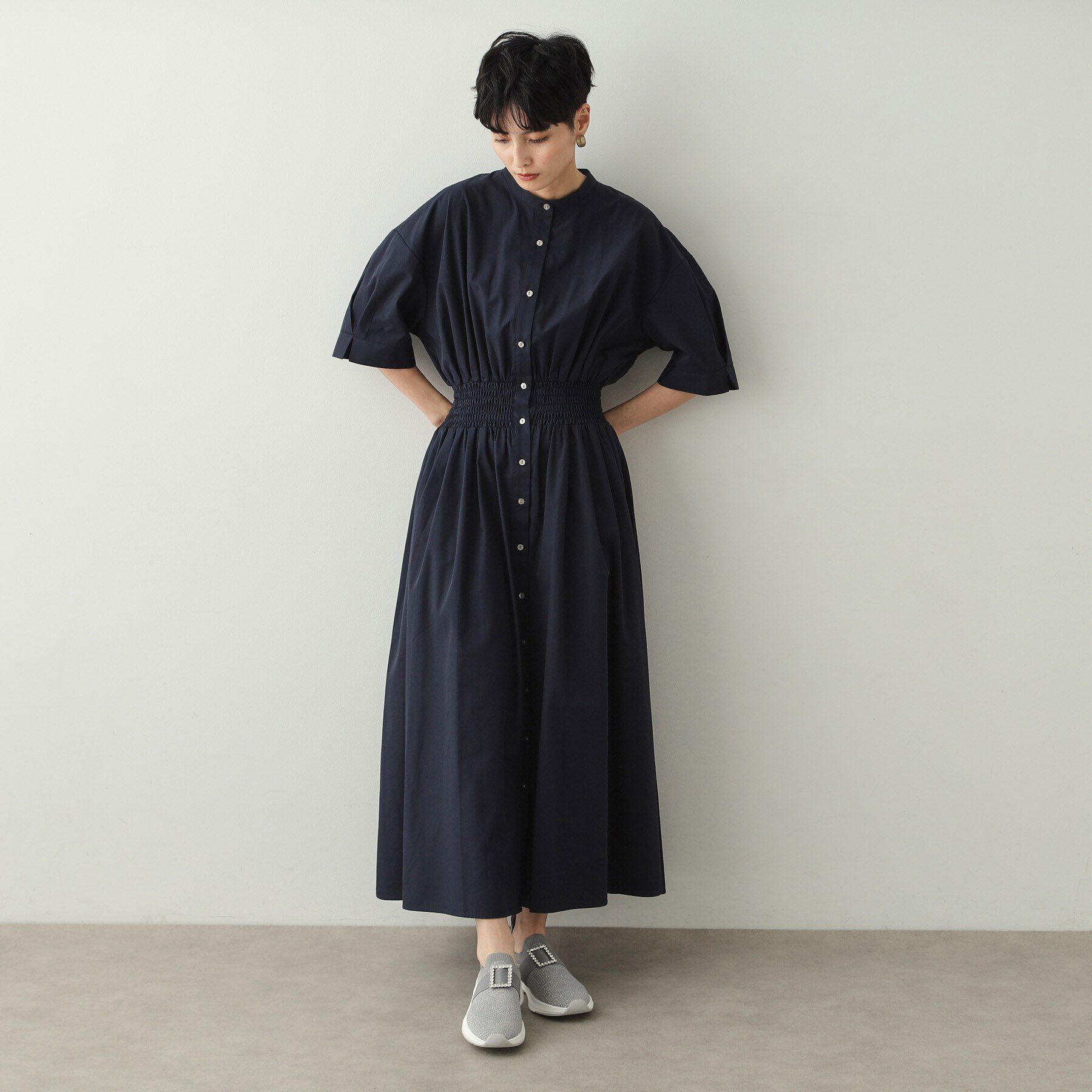 OPAQUE.CLIP「【軽量】ビジュー付きラメニットスニーカー」|スニーカー|