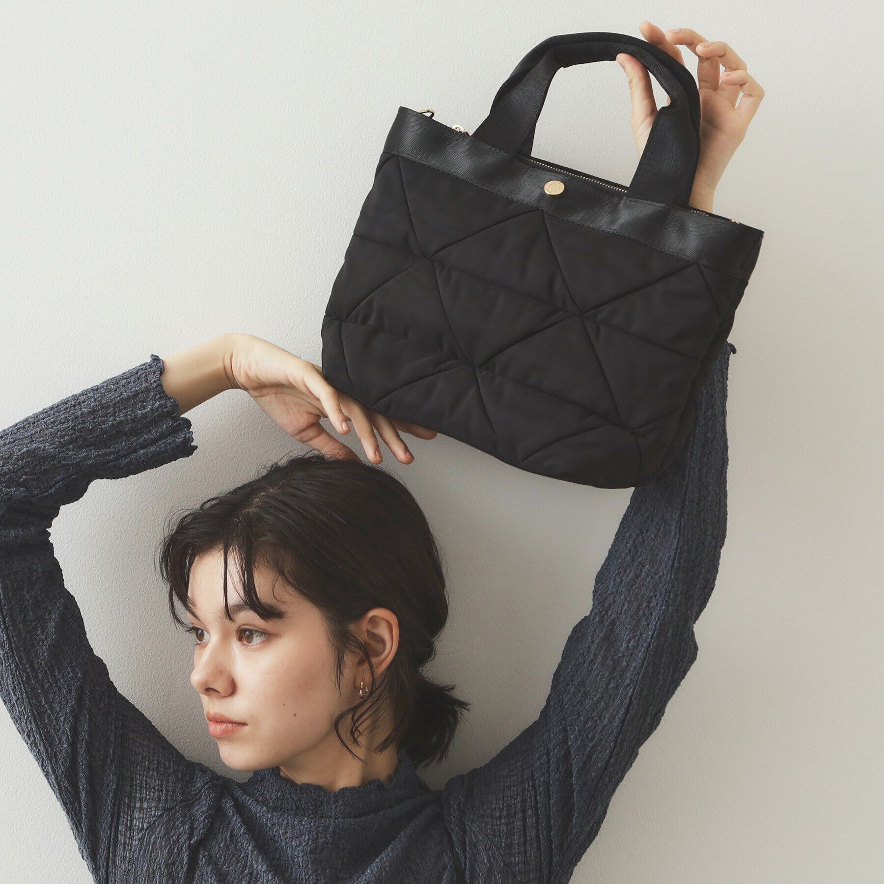 OPAQUE.CLIP「【2WAY】トライアングルミドルトートバッグ」|トートバッグ|