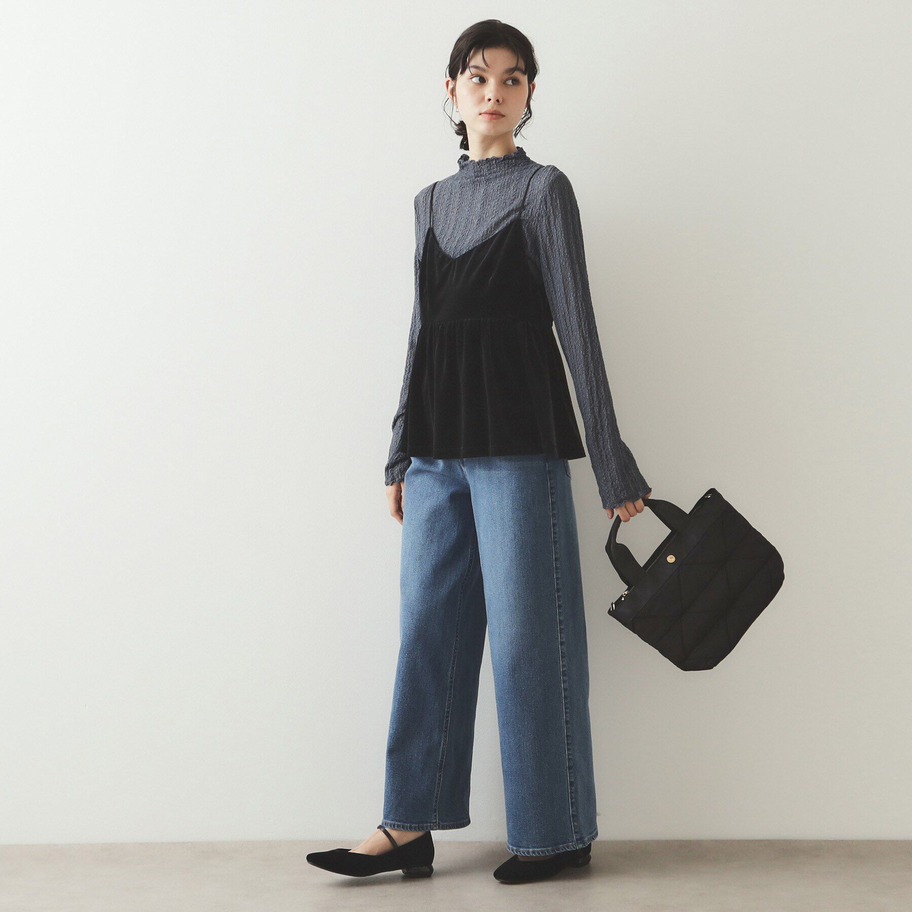 OPAQUE.CLIP「【2WAY】トライアングルミドルトートバッグ」|トートバッグ|