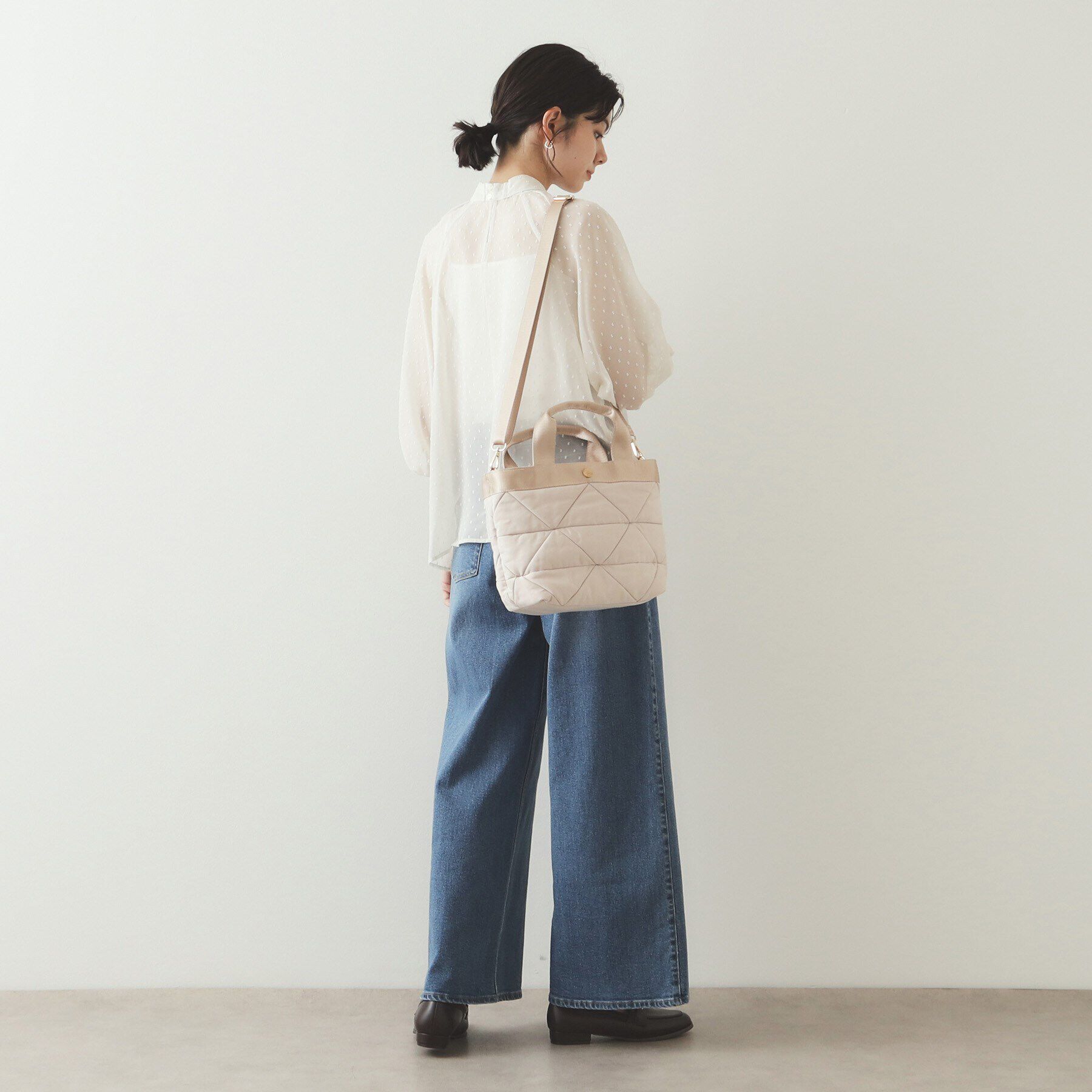 OPAQUE.CLIP「【2WAY】トライアングルミドルトートバッグ」|トートバッグ|