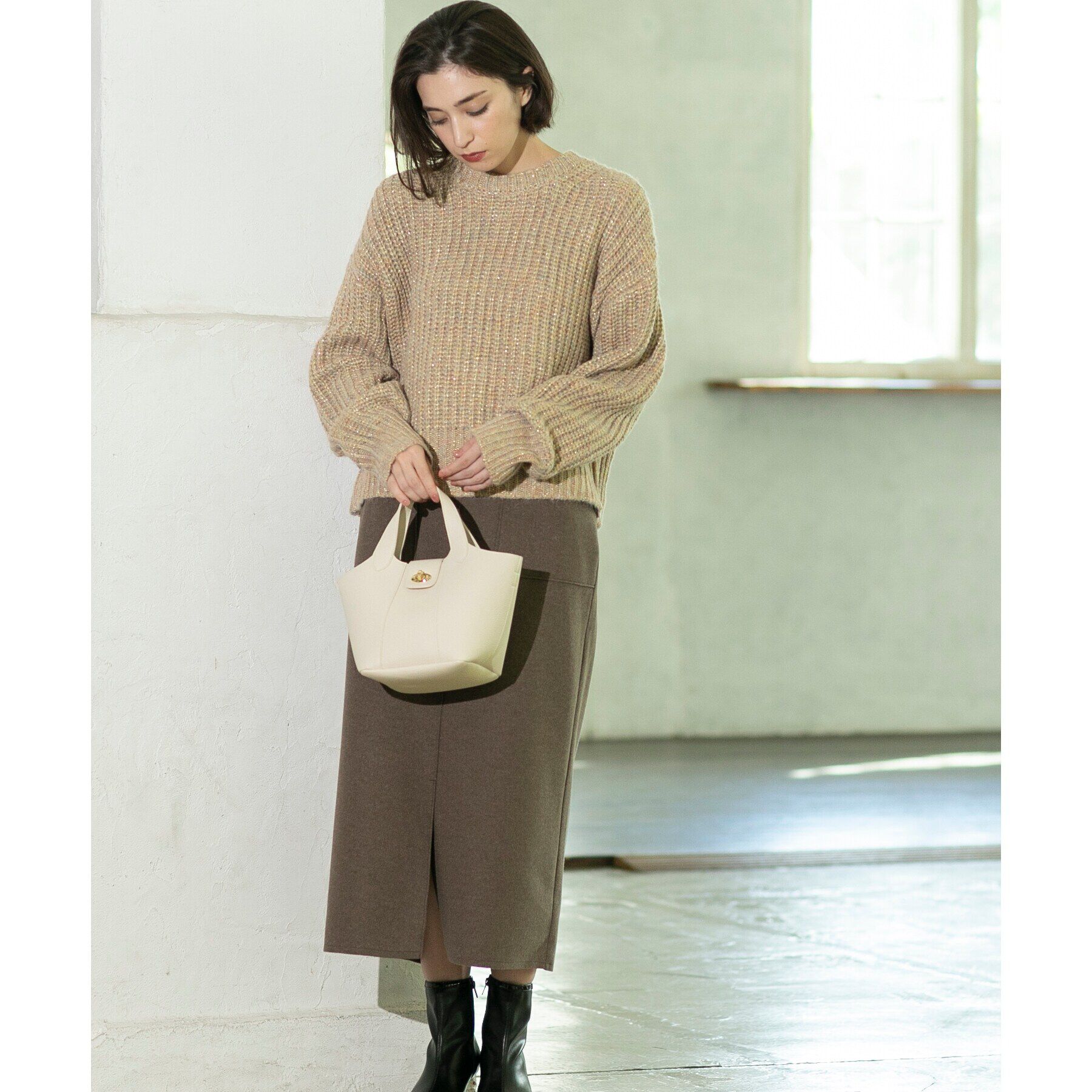 OPAQUE.CLIP「【2WAY】フロントひねりデザイントートバッグ」|トートバッグ|